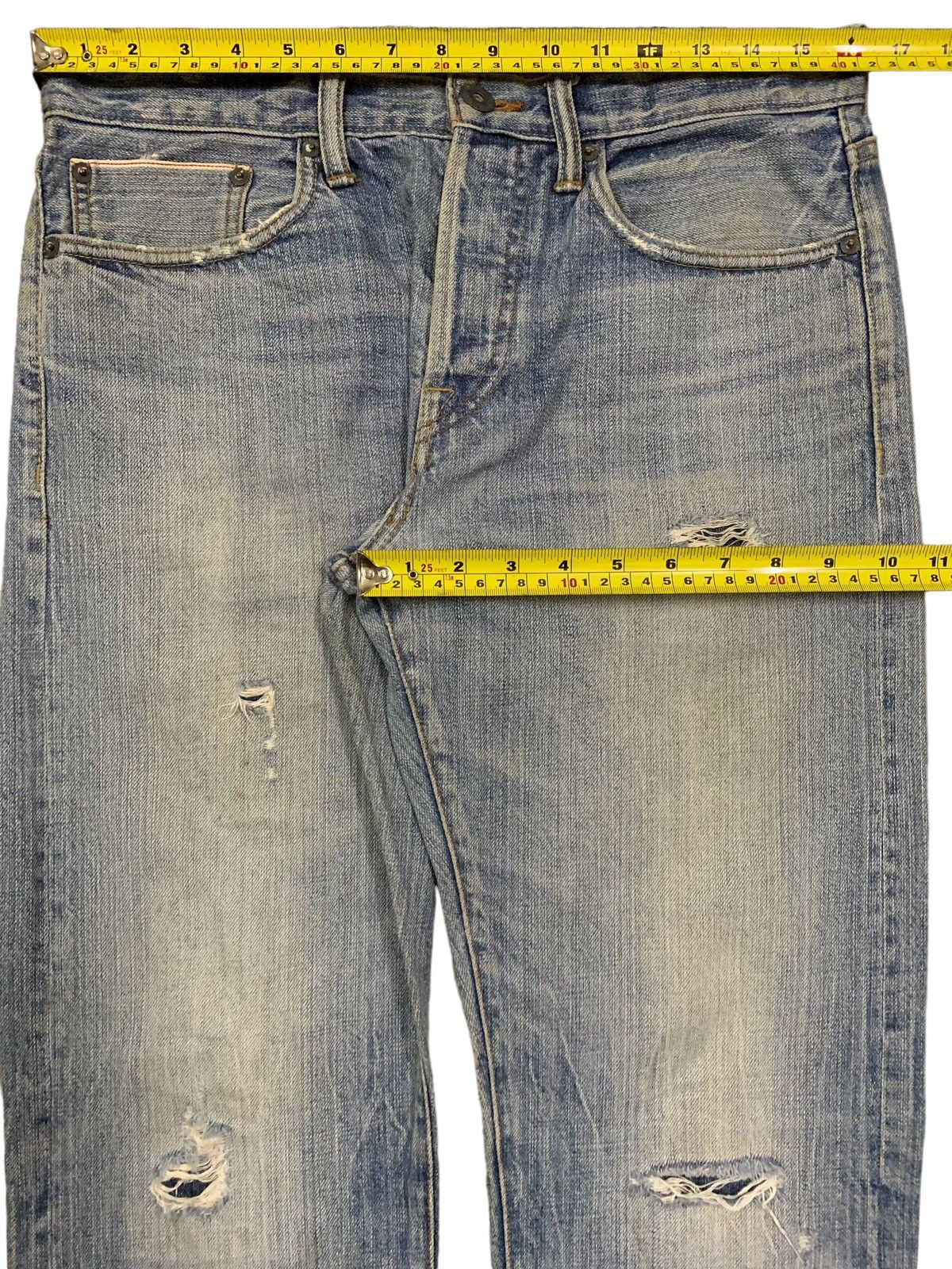 American Eagle Outfitters Vintage American Eagle Outfitters Selvedge Distressed Jeans Size US 32 / EU 48 - 17 Thumbnail