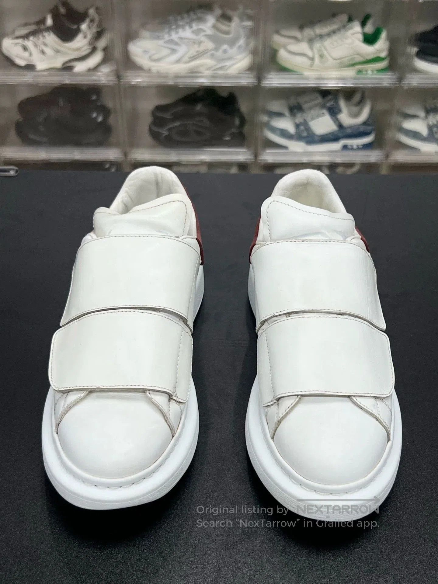 Alexander McQueen mcq white and red velcro sneakers. Size US 6.5 / EU 39-40 - 2 Thumbnail