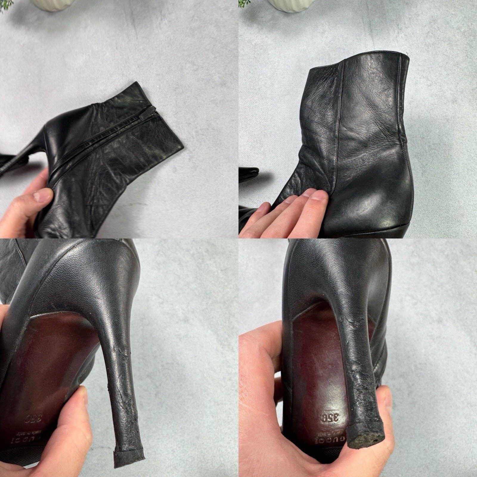 Gucci Gucci Leather Women Heel Boot Size 35 US 5 Size US 5 / IT 35 - 21 Thumbnail