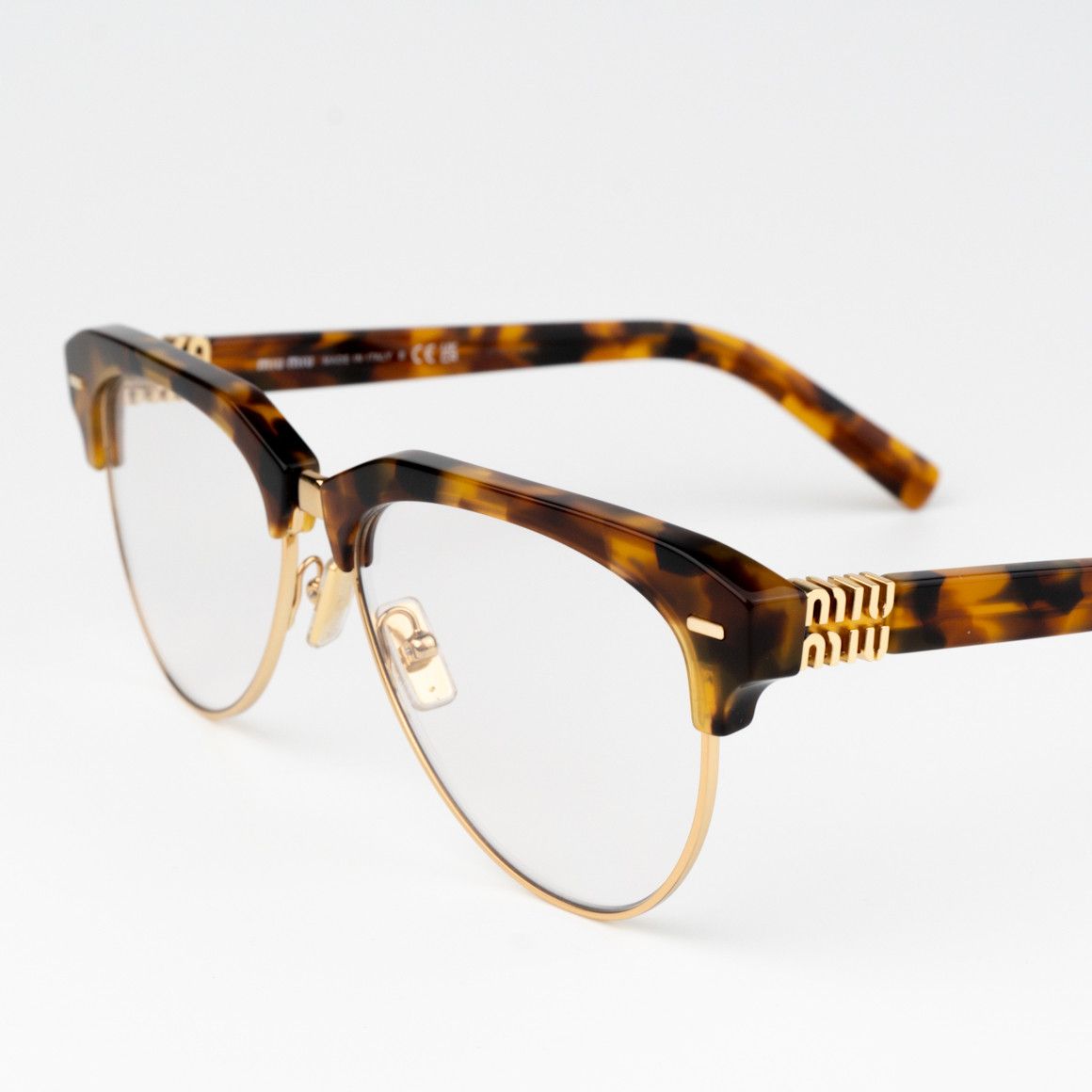 Miu Miu NEW Miu Miu MU09ZS 19P08N Browline Unisex Eyeglasses Size ONE SIZE - 5 Thumbnail