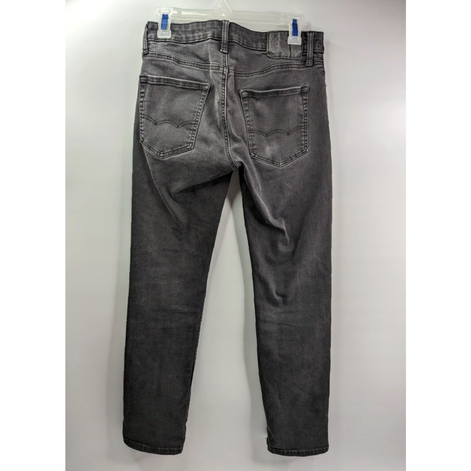 American Eagle Outfitters American Eagle Jeans Slim Straight Men 29 x 30 Black Stretch Dark Wash Denim Cotton Blend Logo Accessories Size US 29 - 6 Thumbnail