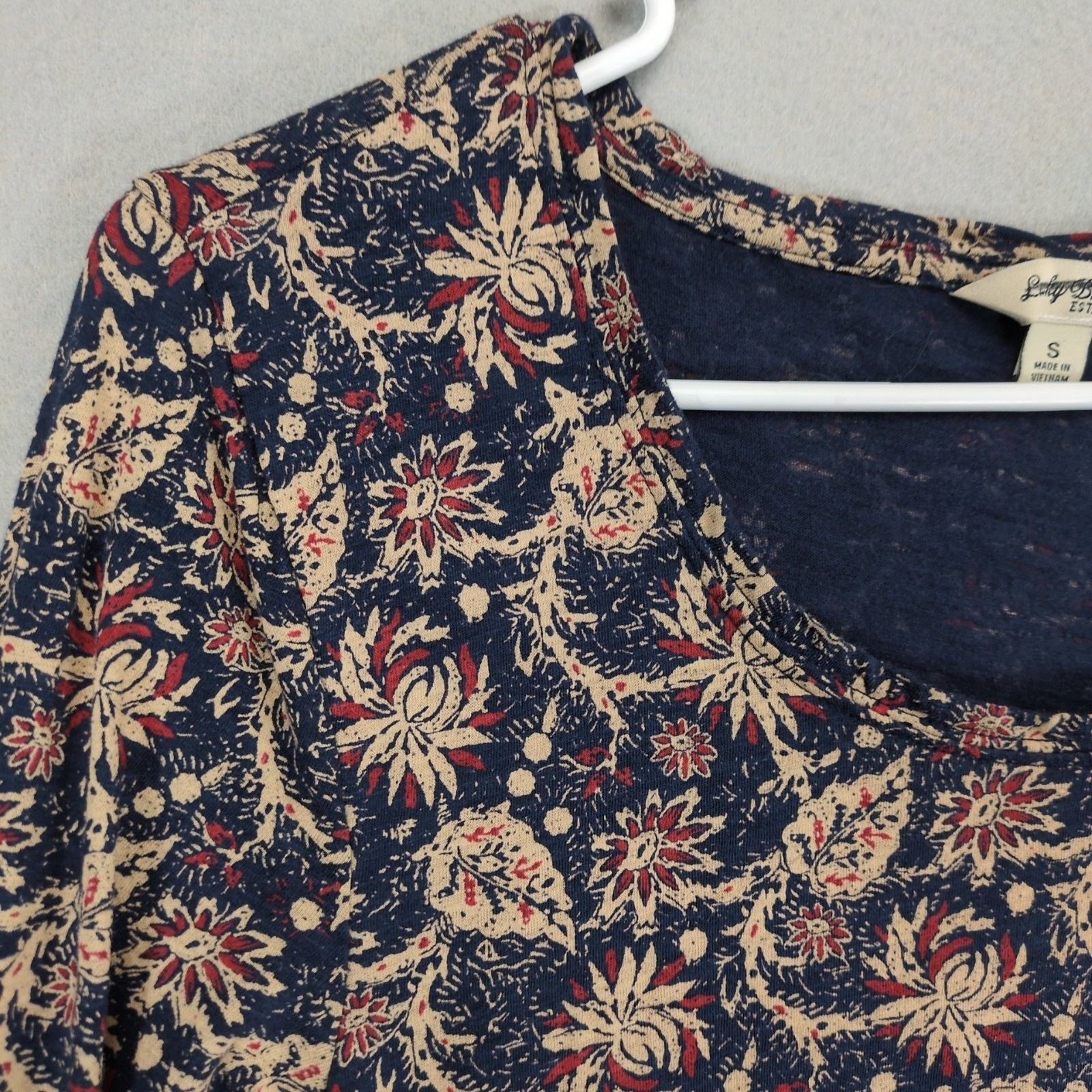 Lucky Brand Lucky Brand Women's S High-Low Floral Top 3/4 Sleeve Size S / US 4 / IT 40 - 5 Thumbnail