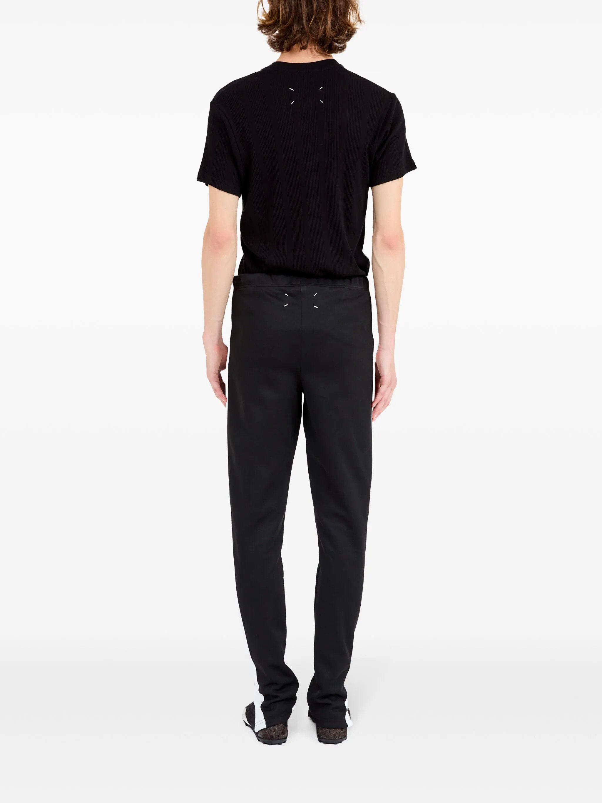Maison Margiela o1w1db10126 Four Stitch Logo Track Pant in Black Size US 30 / EU 46 - 4 Thumbnail