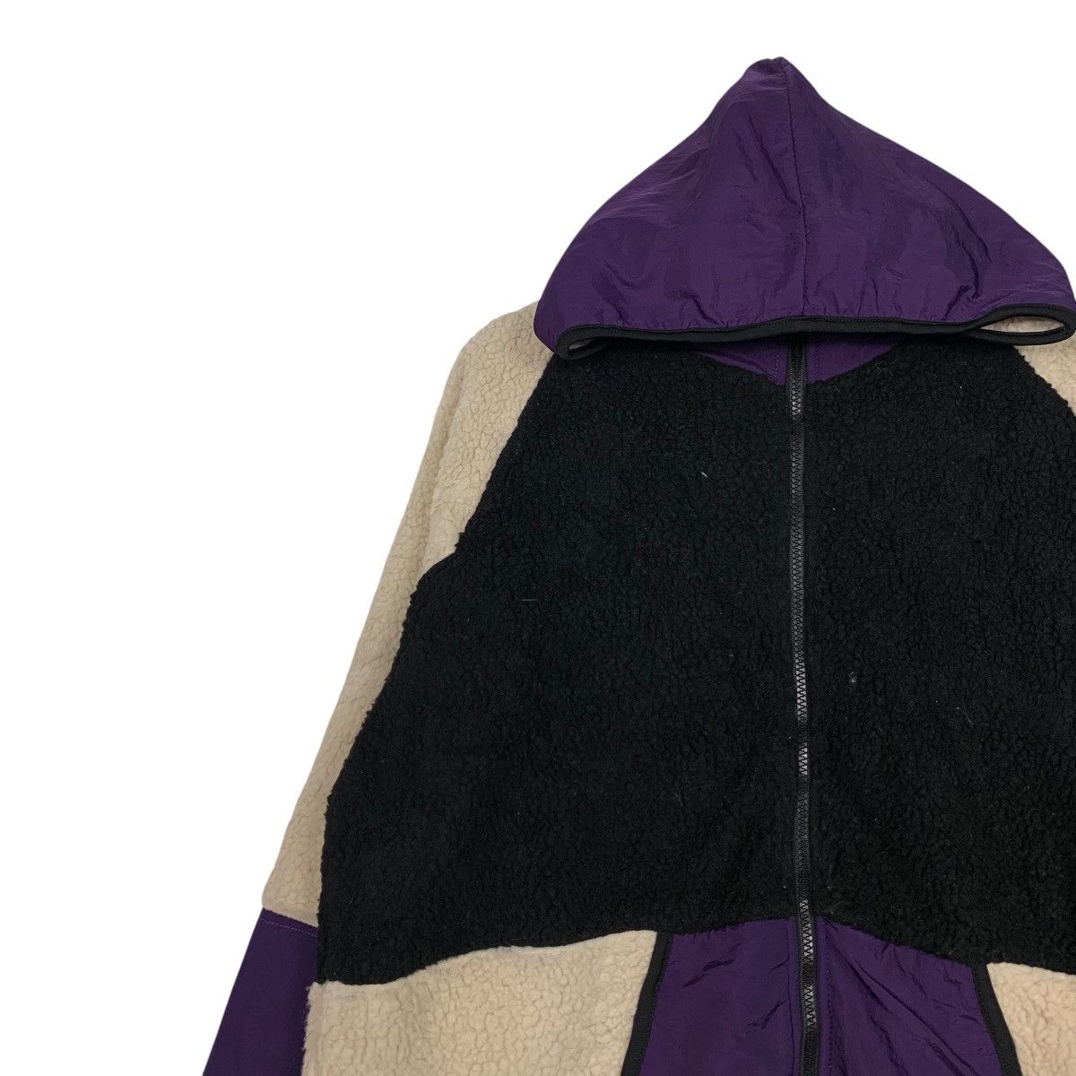 Japanese Brand NYLAUS Hybrid Zipper Hoodie Fleece Jacket #2385-C107 Size US L / EU 52-54 / 3 - 6 Thumbnail