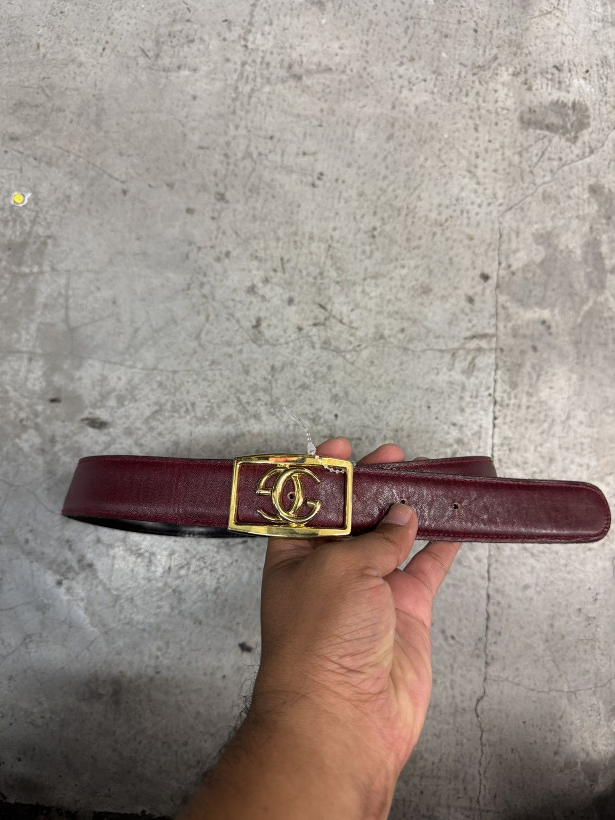 Gucci Rare Vintage Gucci Belt Gold Maroon leather 38 Size ONE SIZE - 1 Thumbnail