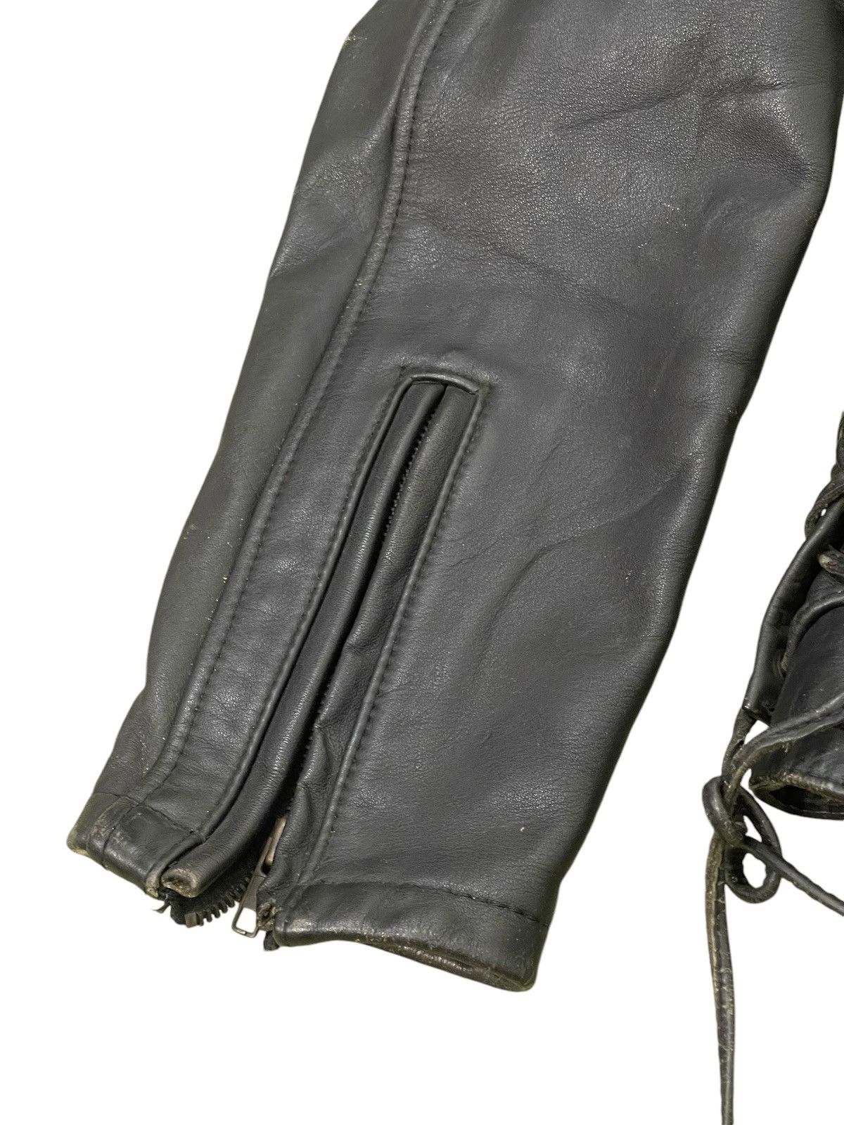 Kadoya Vtg Kadoya Akira Leather Jacket Cowhide Double Collar 2🟦 Size US L / EU 52-54 / 3 - 8 Thumbnail