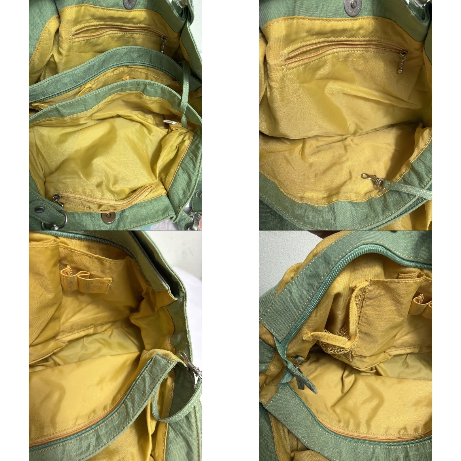 Vintage VINTAGE Baggallini Shoulder Bag Green 15x10x3.5 Stains Size ONE SIZE - 9 Thumbnail