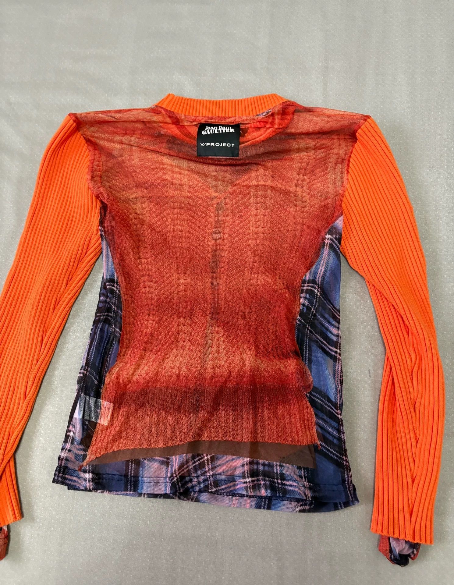 Y/Project Yproject x JPG 3D Figure Print Mesh Top Knit Sleeve Size XS / US 0-2 / IT 36-38 - 8 Thumbnail