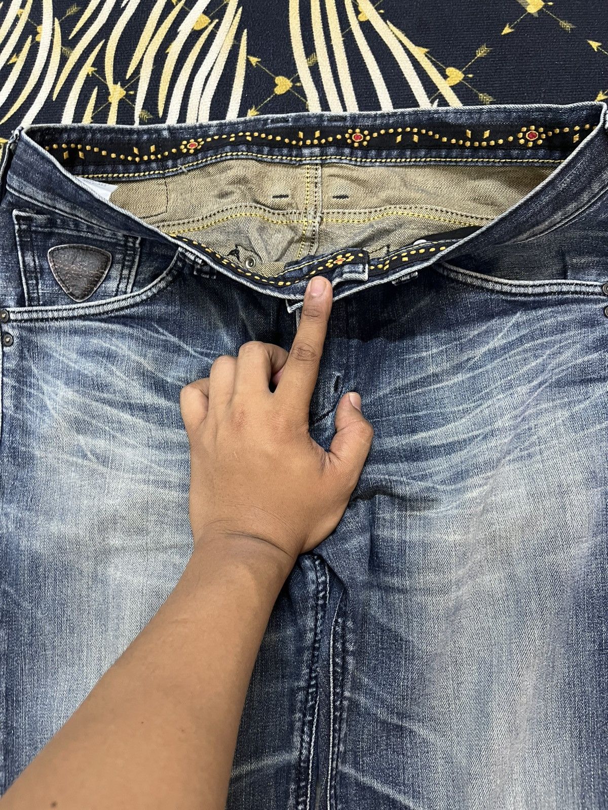 Edwin Vintage Edwin Exclusive Vintage Arrowline Zipper Denim Size US 33 - 10 Thumbnail