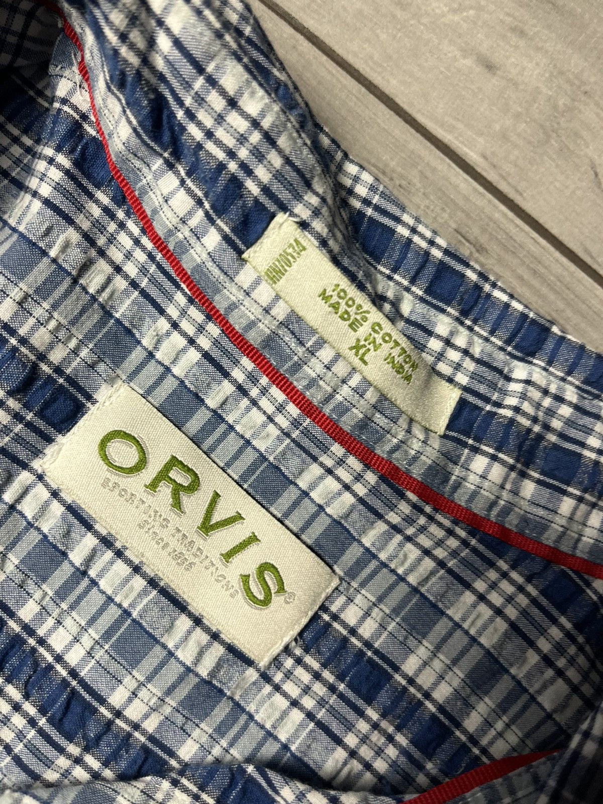 Orvis Orvis shirt short sleeve nova check size XLarge Size US XL / EU 56 / 4 - 4 Thumbnail