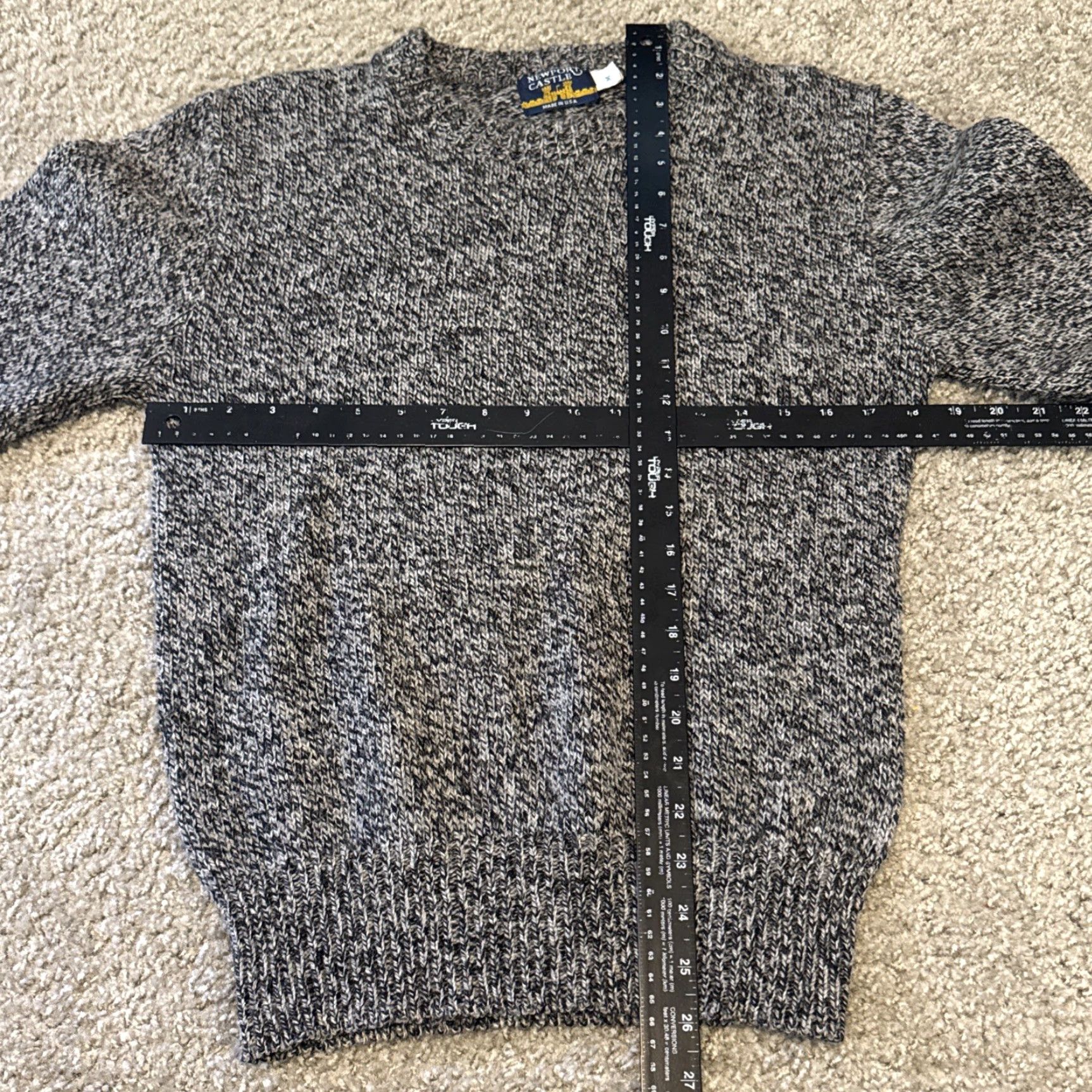 Vintage VINTAGE Newport Castle Sweater Men Pullover Knit Wool Black 80s 90s Medium Size US M / EU 48-50 / 2 - 5 Thumbnail