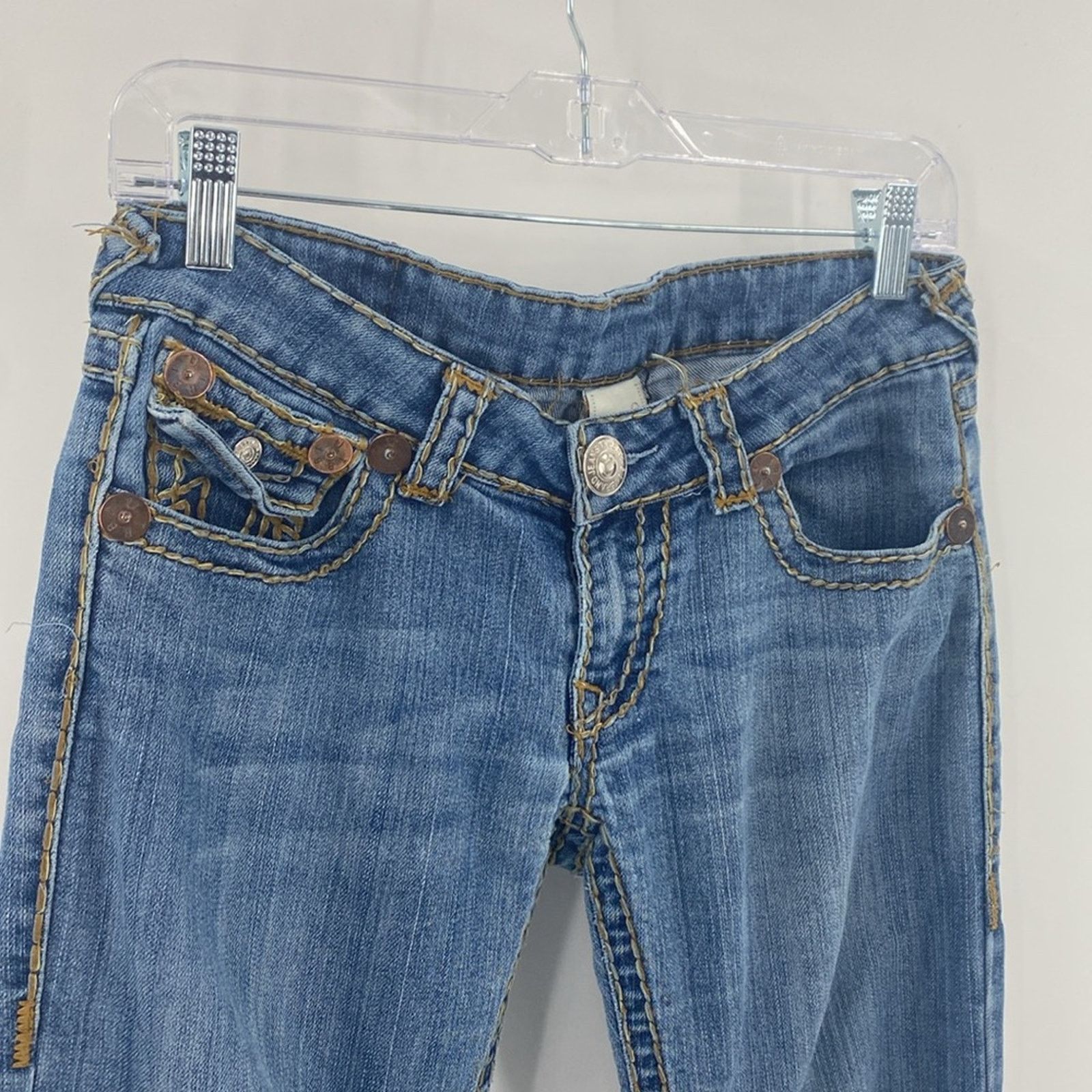 True Religion Vintage True Religion low rise Y2K straight leg jeans sz 27 Size 27" / US 4 / IT 40 - 3 Thumbnail
