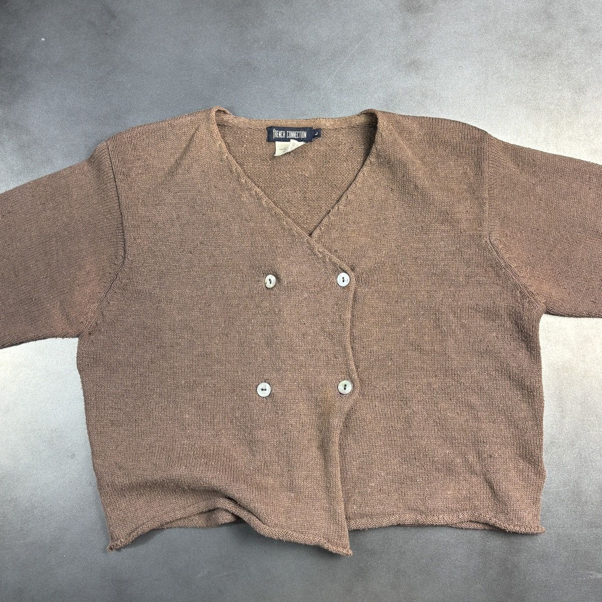 FCUK × French Connection × Vintage 1980s Vintage French Connection Sweater 1970s FCUK Cropped Size M / US 6-8 / IT 42-44 - 15 Thumbnail