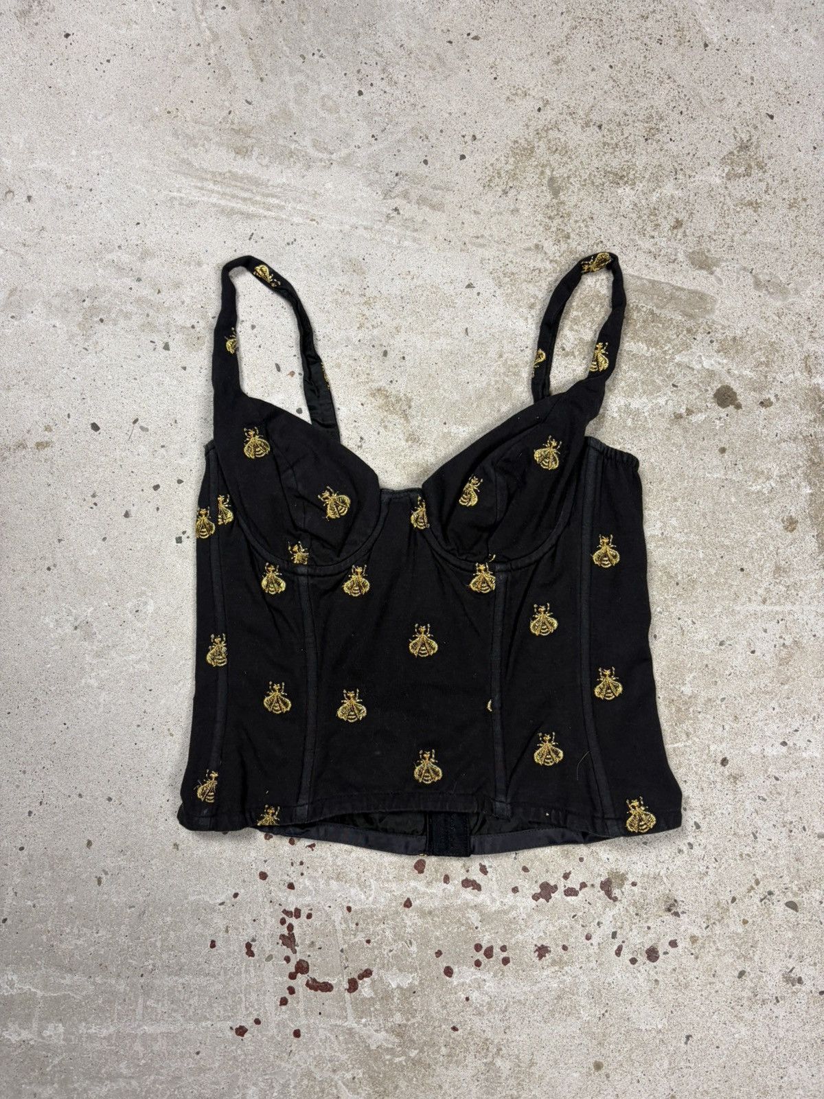 Dior FW 1992 Christian Dior Boutique Black Corset Bees Top Size S / US 4 / IT 40 - 2 Thumbnail