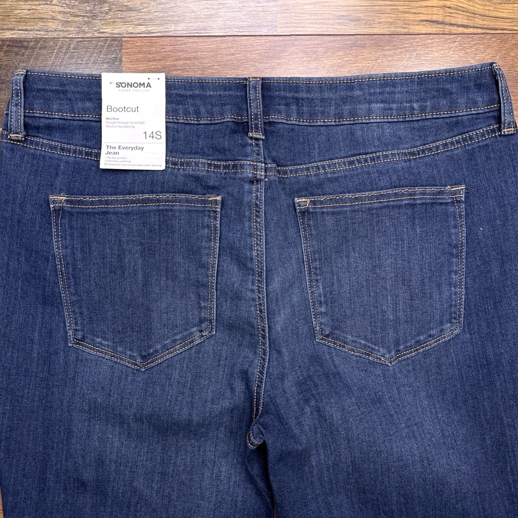 Vintage Sonoma Jeans Womens 14 Short Mid Rise Bootcut Stretch Everyday New Size 36" / US 14 / IT 50 - 7 Thumbnail