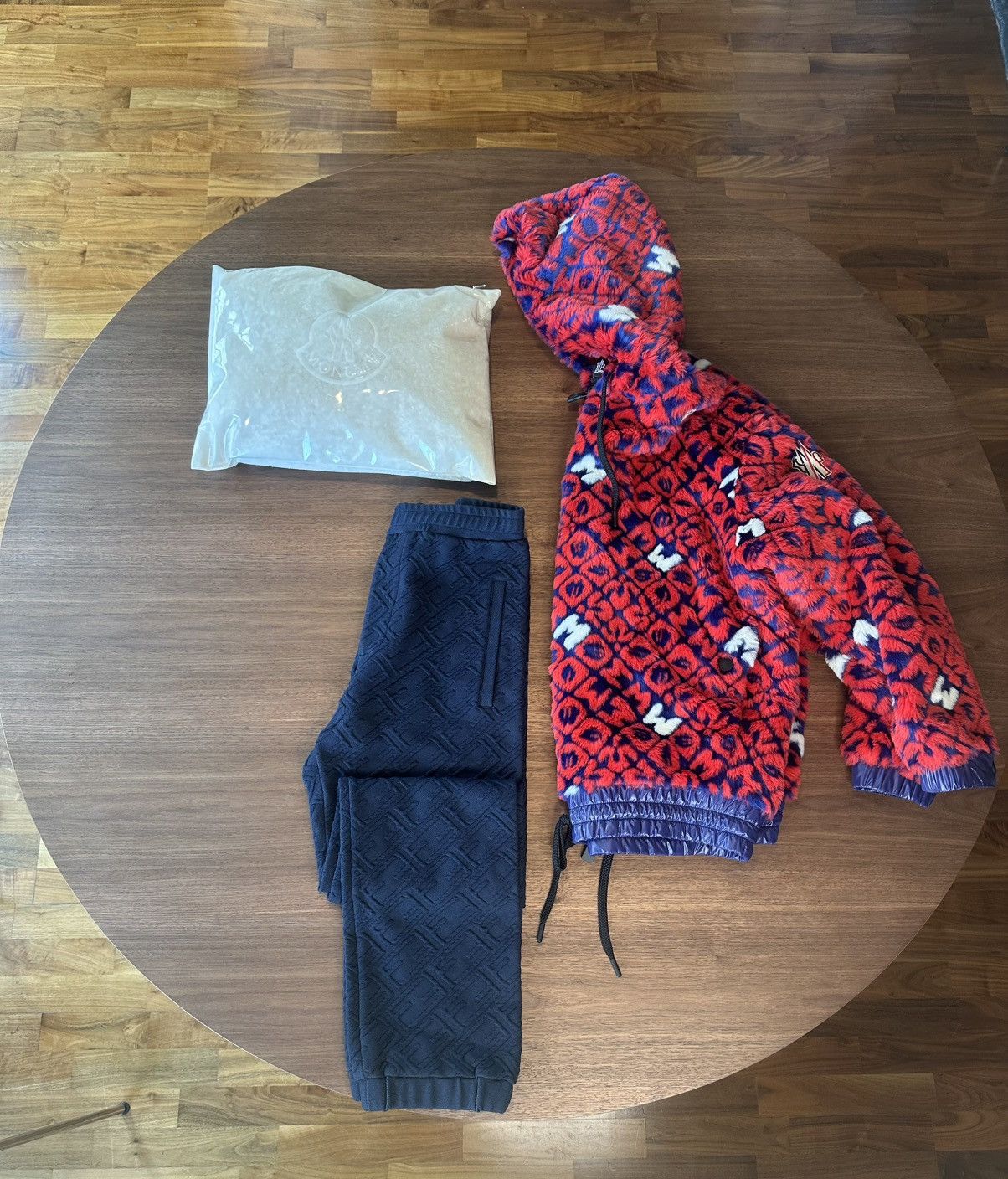 Moncler Grenoble Moncler Monogram Graphic Print Faux Fur Jacket w/ Tags, sz M Size M / US 6-8 / IT 42-44 - 13 Thumbnail