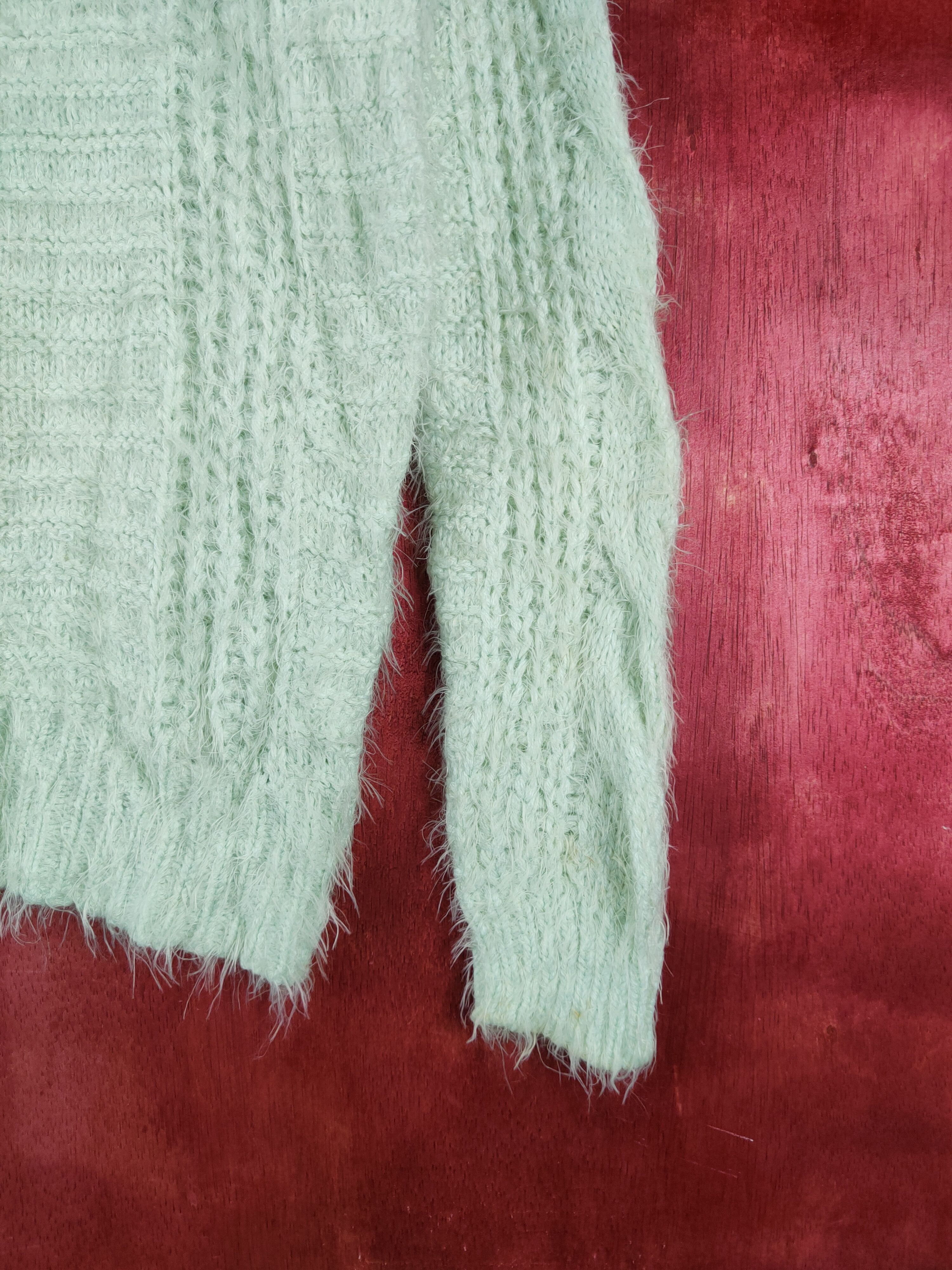 Japanese Brand × Vintage COOL DESIGN Pink Mix Mint Green Fur Mohair Knitwear Size L / US 10 / IT 46 - 6 Thumbnail