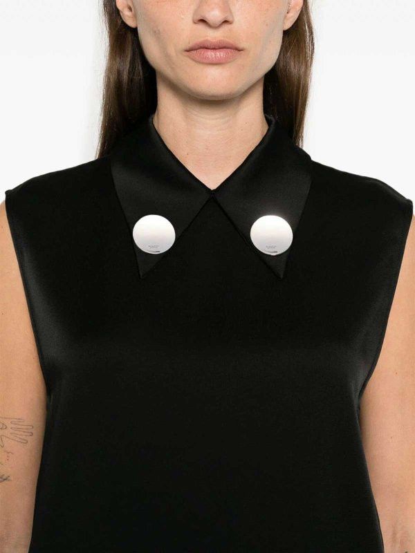 Jil Sander o1y1025 Sleeveless Blouse in Black Size M / US 6-8 / IT 42-44 - 2 Thumbnail