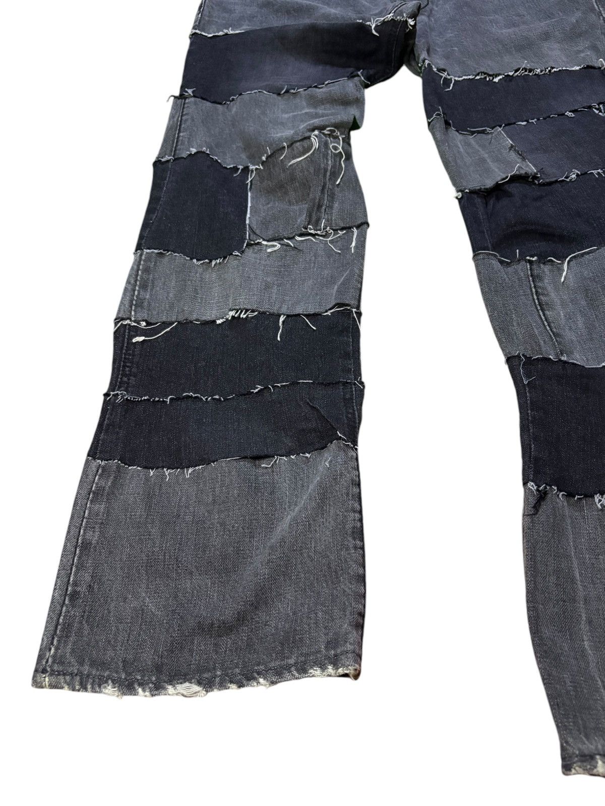 Japanese Brand SALES🔥Vintage Japanese Selvedge Custom Patched Loose Jeans Size US 33 - 7 Thumbnail