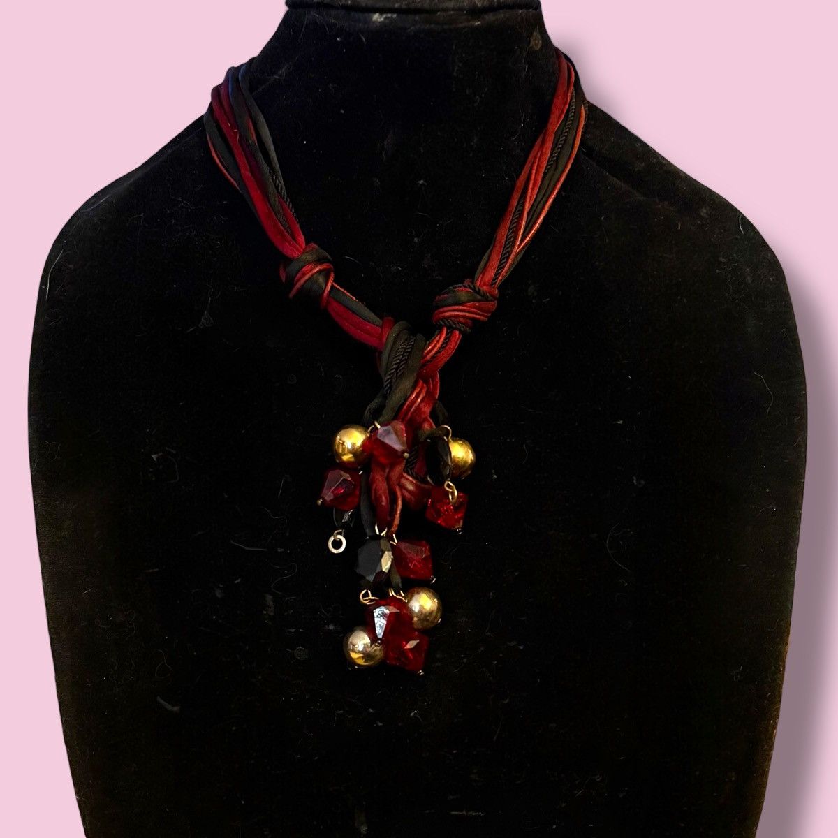 Vintage Vintage multi cord strand braided bead tassel necklace Size ONE SIZE - 1 Thumbnail