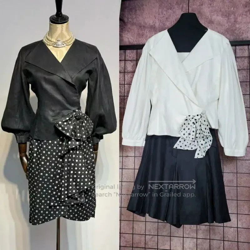 Dior Dior Polka Dot Short Sleeve Shirt . Size M / US 6-8 / IT 42-44 - 2 Thumbnail