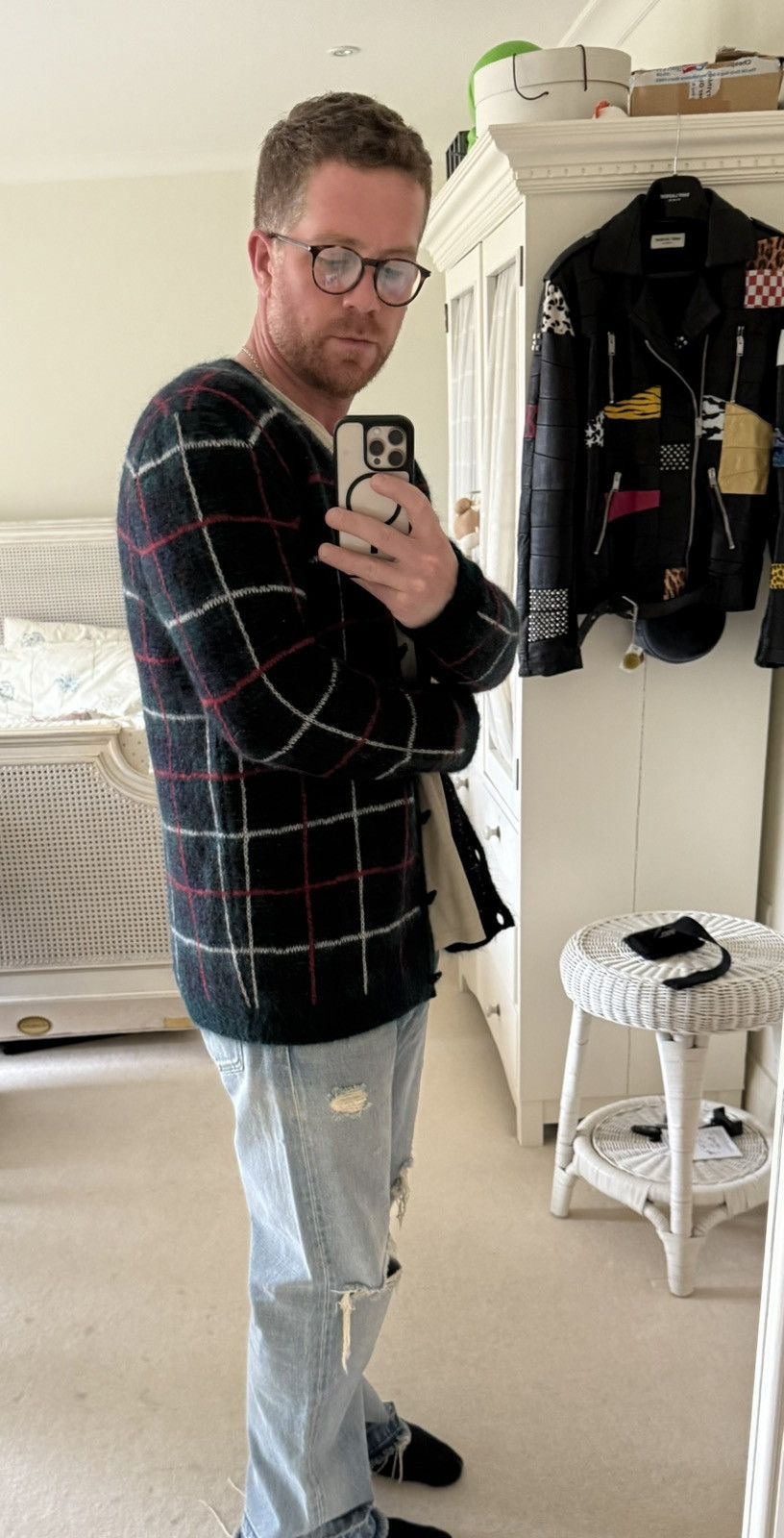 Saint Laurent Paris FW14 Saint Laurent cardigan mohair wool Hedi Slimane Grail Size US XL / EU 56 / 4 - 5 Thumbnail