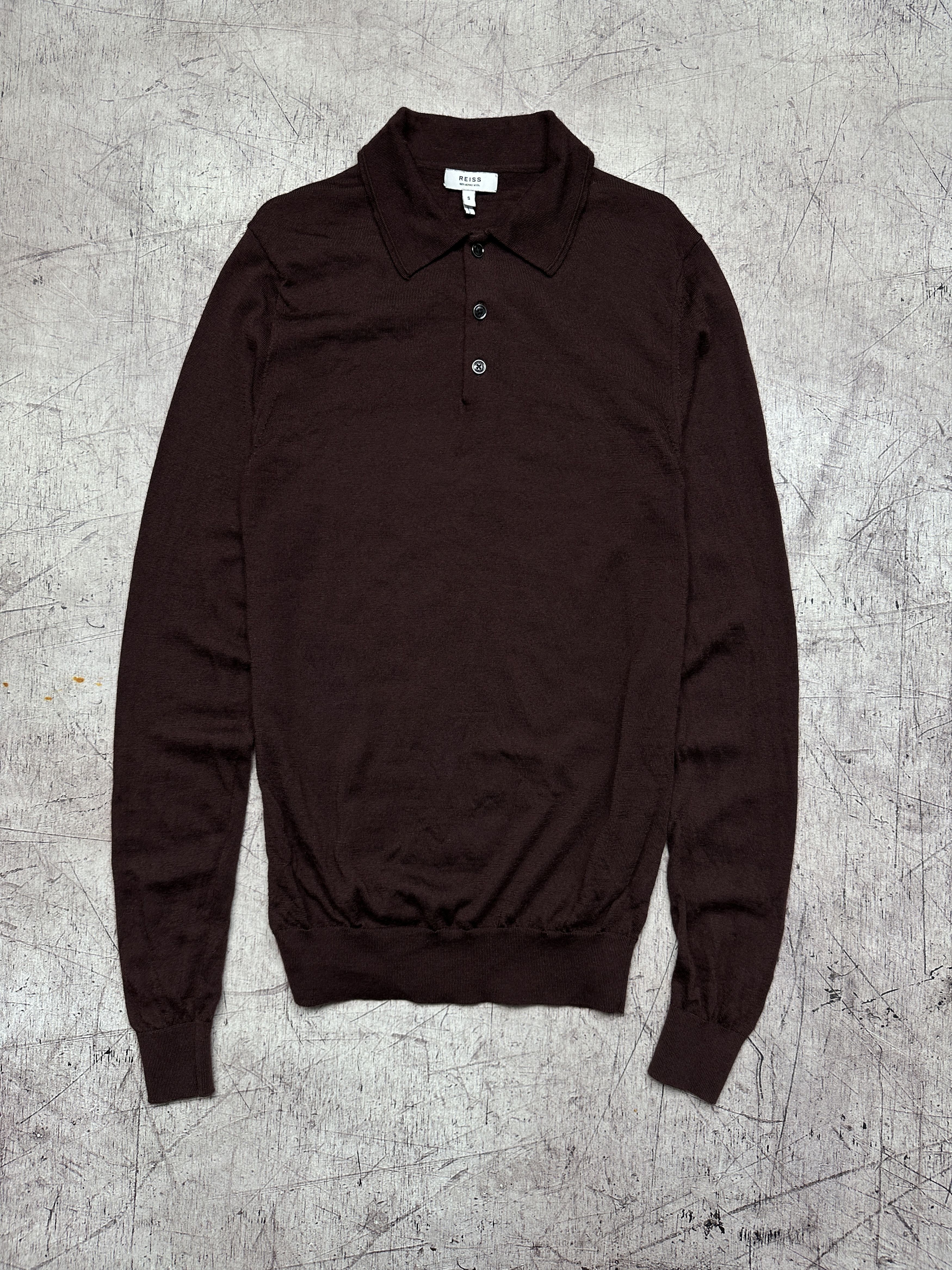 Reiss Reiss Mens Collared Merino Wool Sweater Size US S / EU 44-46 / 1 - 1 Thumbnail