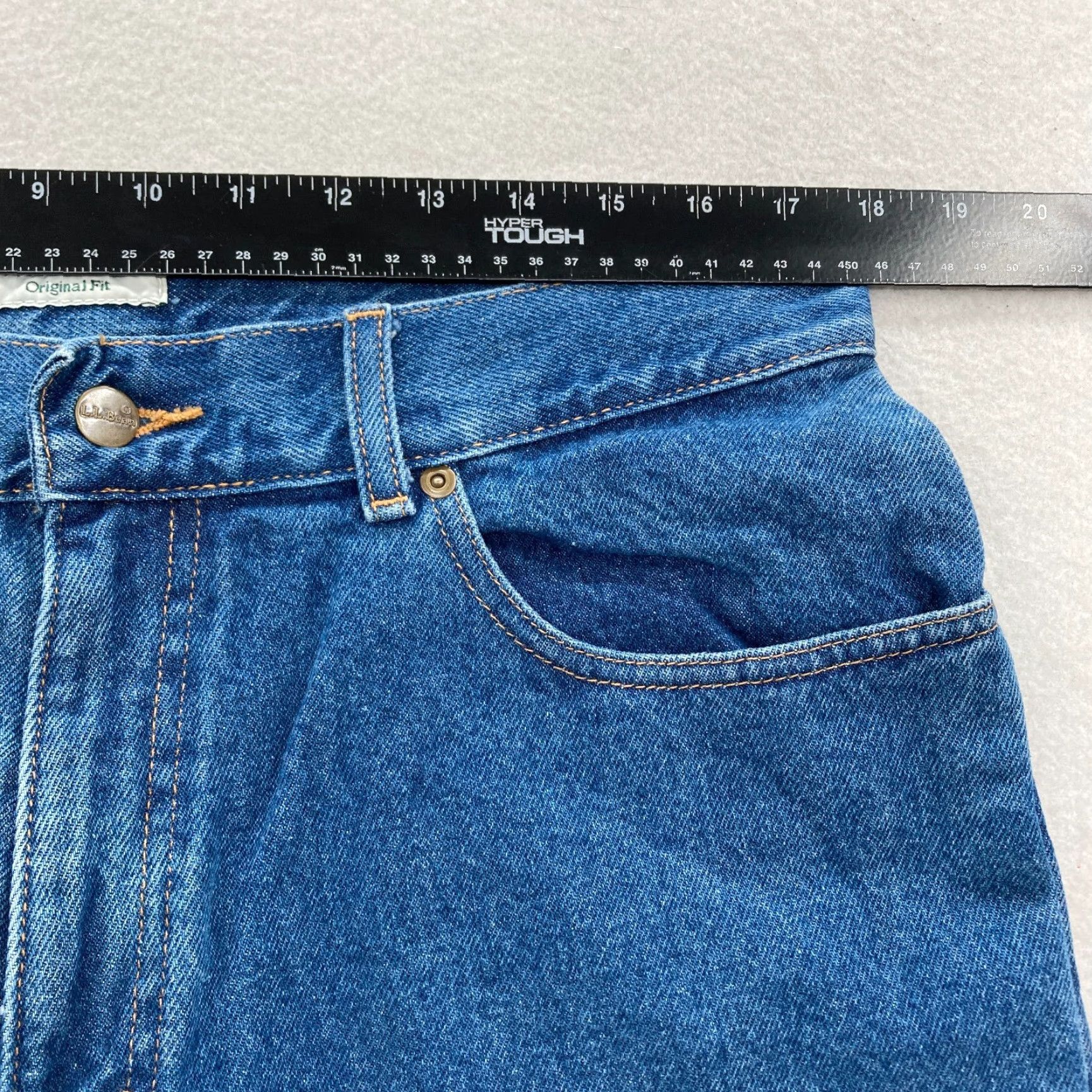 Vintage L.L. Bean Flannel Lined Jeans Women's 16P Original Fit Straight Leg Blue Denim Size 25" / US 0 / IT 36 - 6 Thumbnail