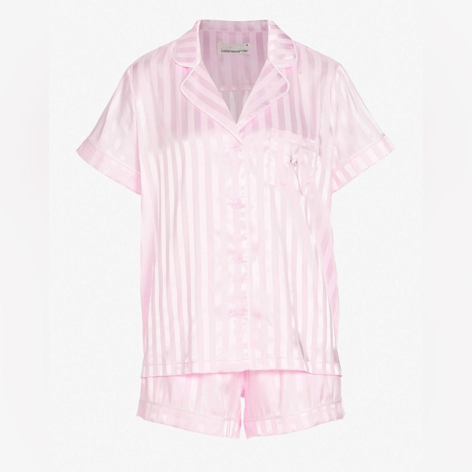 Other Peter Alexander Pink Stripe Satin Short PJ Set – Size L Size ONE SIZE - 3 Thumbnail
