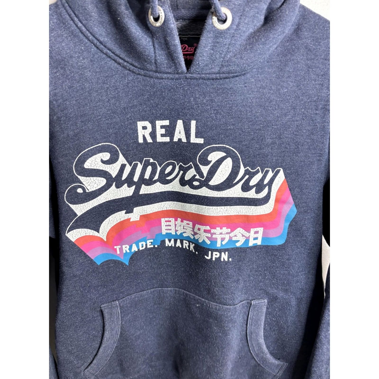Superdry VINTAGE Superdry Hoodie Womens Large Pullover Blue Graphic Japan Trademark Sweatshirt Size XL / US 12-14 / IT 48-50 - 2 Thumbnail