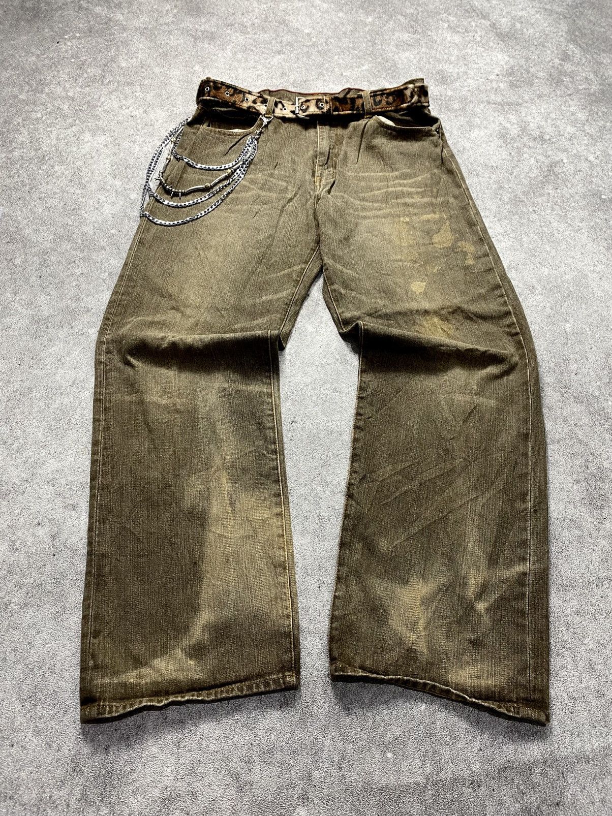 Le Grande Bleu (L.G.B.) 2000s Brooklynmint distressed wash jean pant Size US 36 / EU 52 - 1 Thumbnail