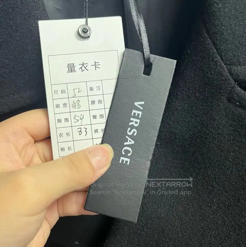 Versace Versace Black Wool Double-Breasted Coat . Size XL / US 12-14 / IT 48-50 - 2 Thumbnail