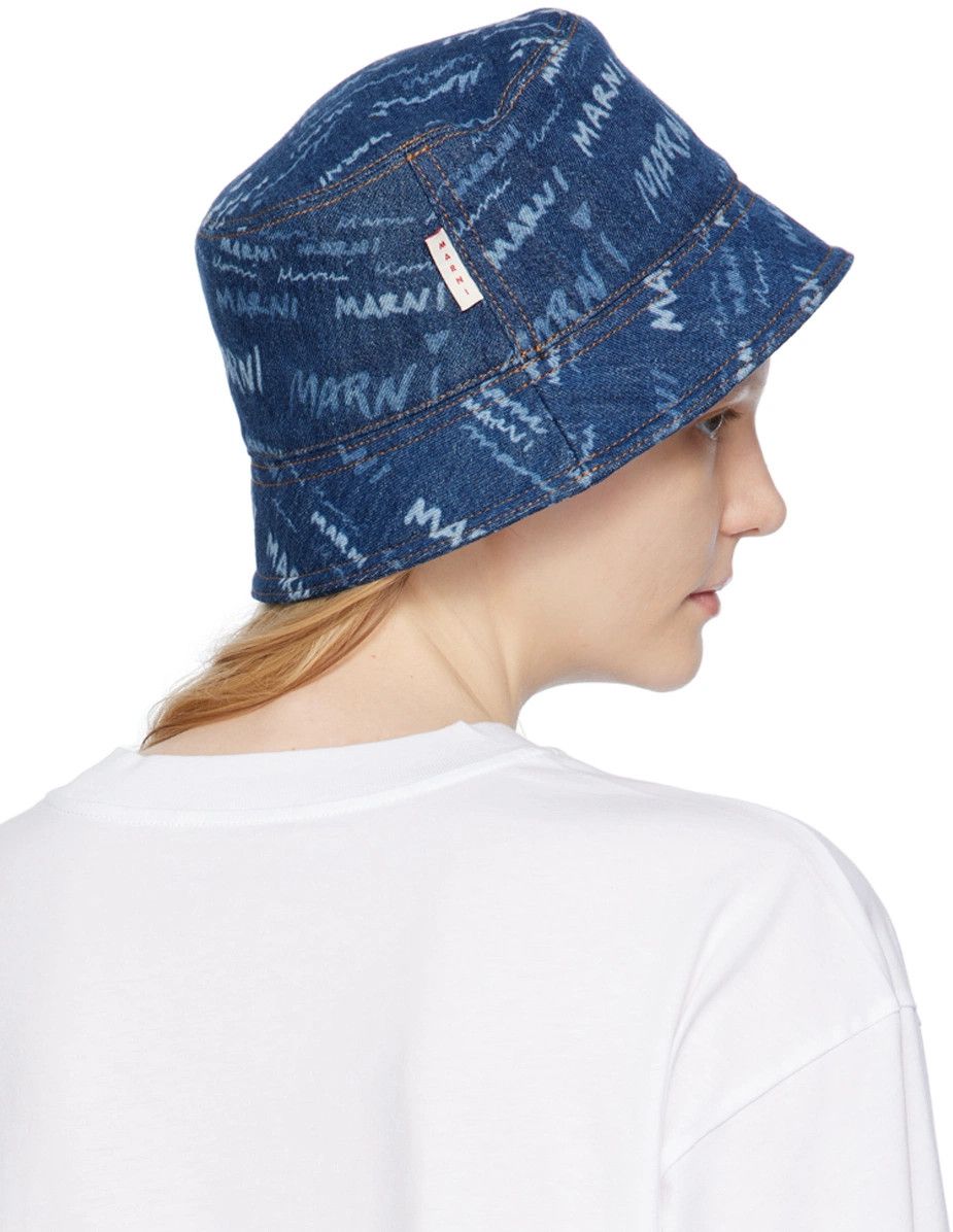 Marni o1y1025 Size : S / Logo Denim Hat / Cap in Blue Size ONE SIZE - 3 Thumbnail