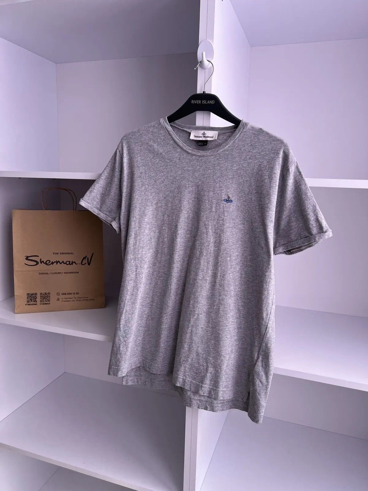 Vintage × Vivienne Westwood Vintage Vivienne Westwood Denim Gray T-Shirt Size US XL / EU 56 / 4 - 1 Thumbnail