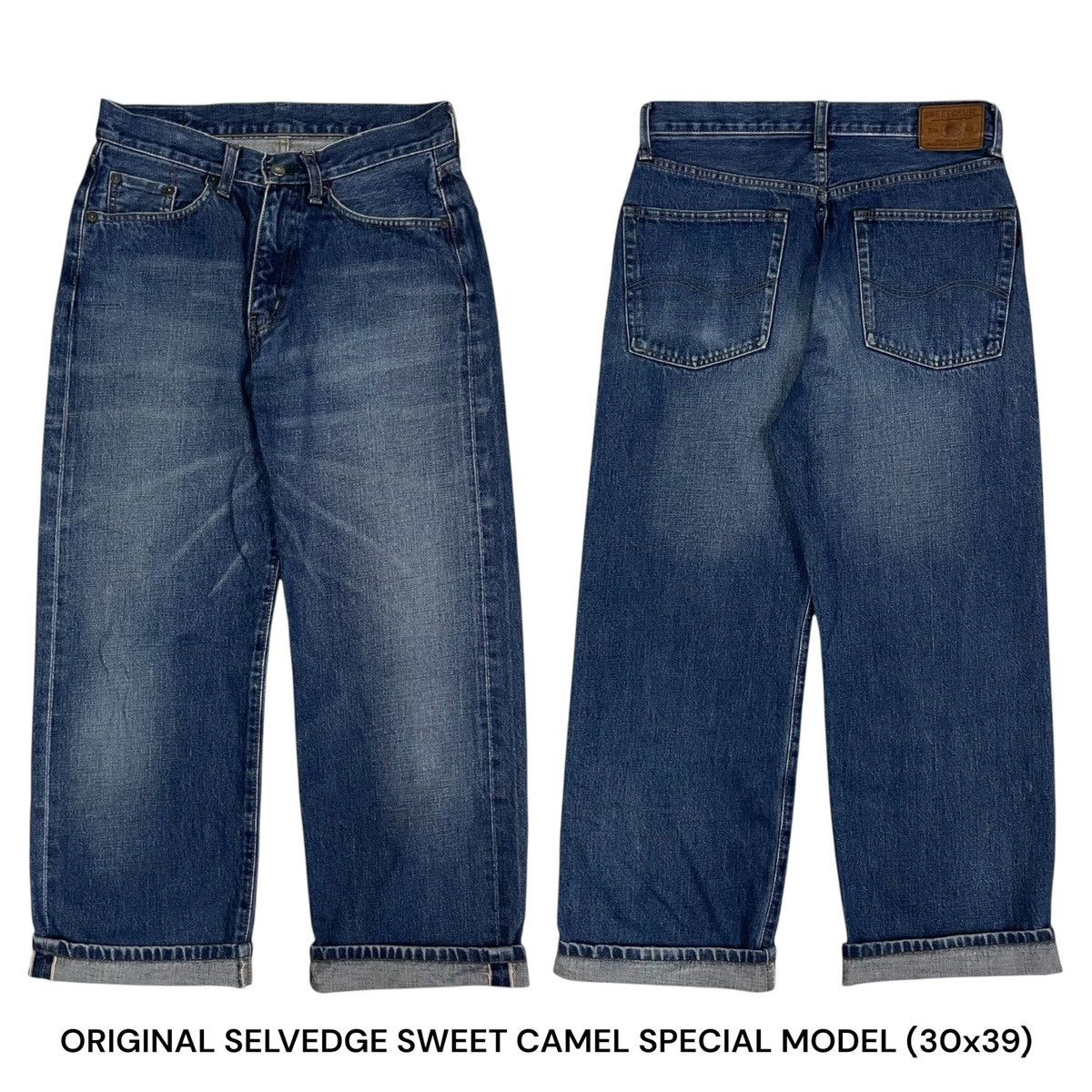 Indigo Original Sweet Camel Special Edition Baggy Selvedge Rare Size US 30 / EU 46 - 1 Thumbnail