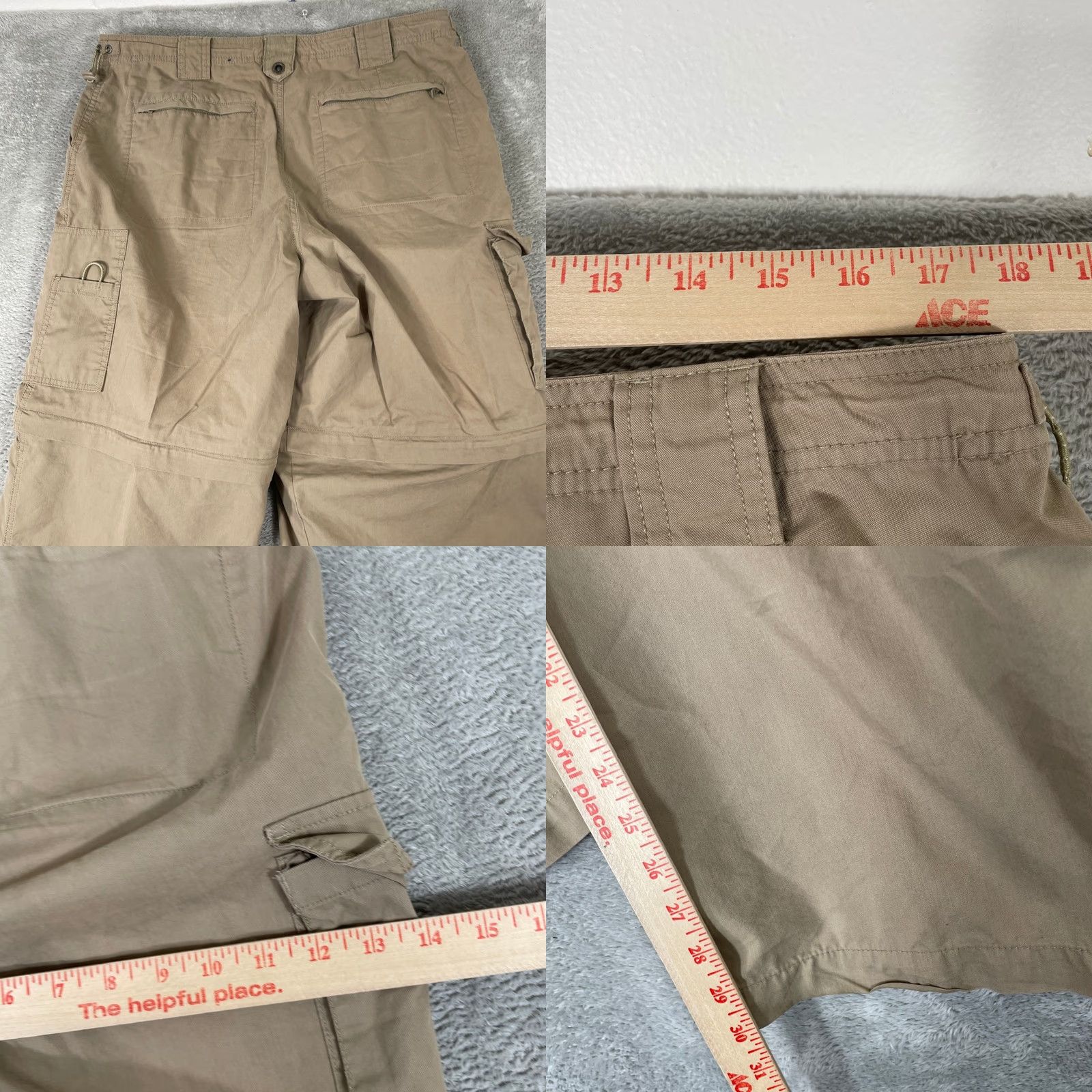 Vintage VINTAGE Sonoma Cargo Pants Mens 36x30 Tan Convertible Hiking Gorpcore Baggy Y2K Size US 36 / EU 52 - 8 Thumbnail