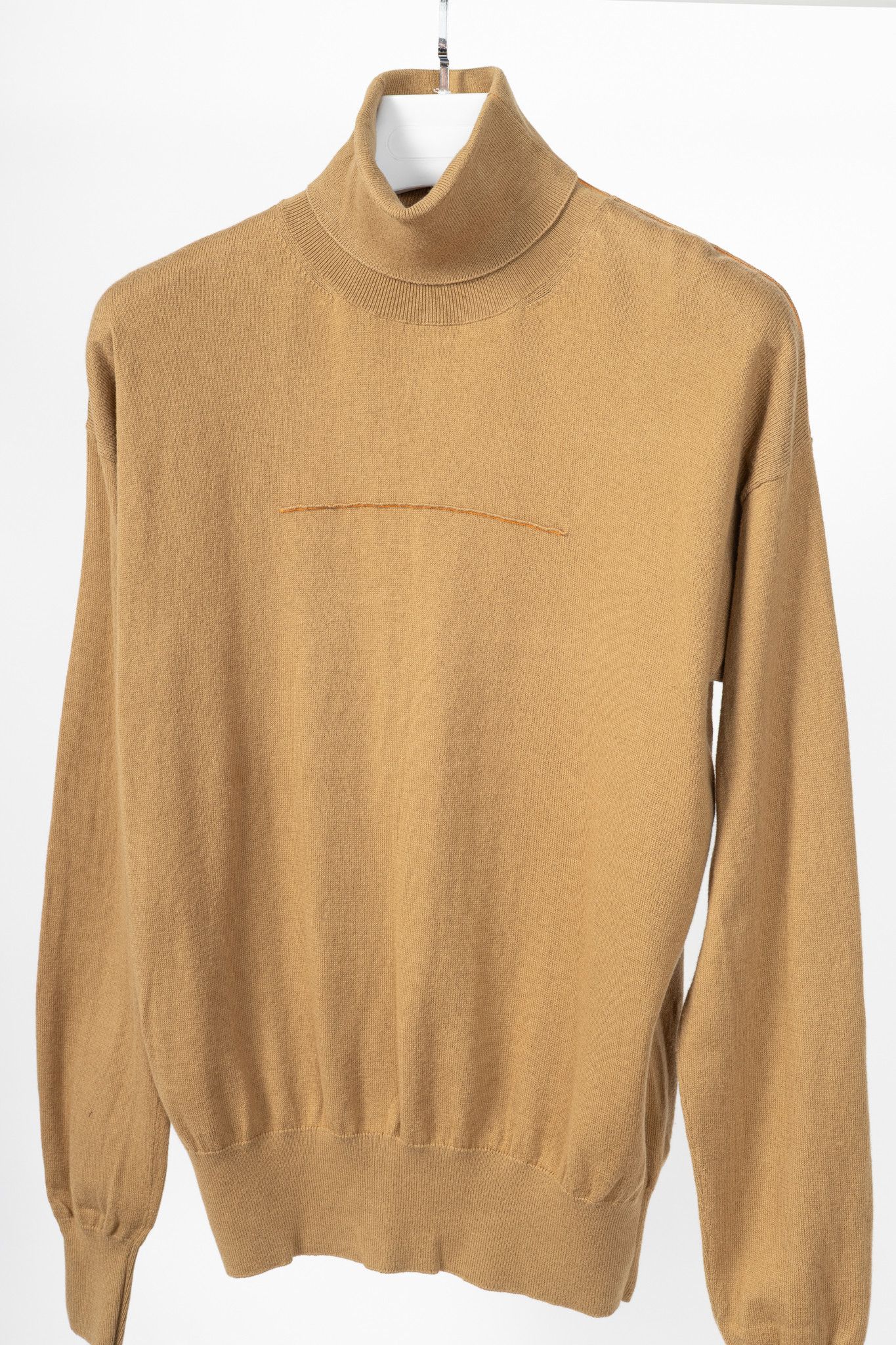 MM6 MM6 Maison Margiela Tan Cotton Piped Turtleneck Size M / US 6-8 / IT 42-44 - 3 Thumbnail