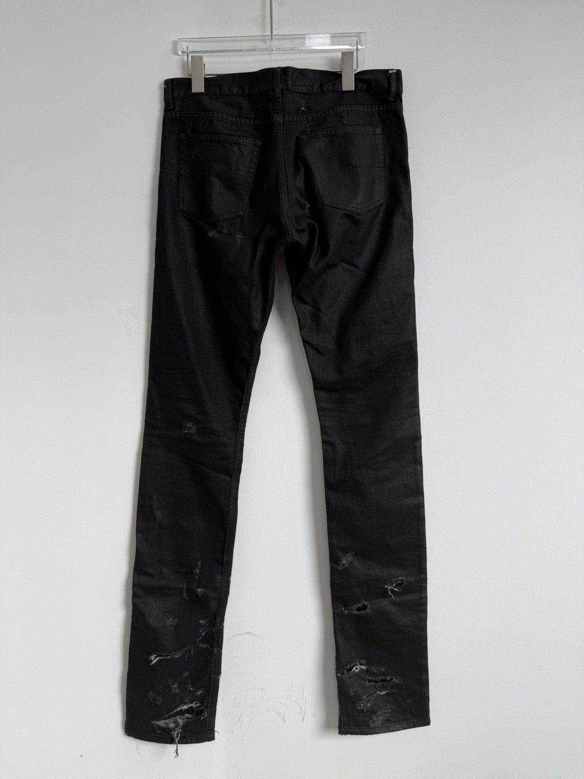 Dior Dior Hedi ss2004 Strip Waxed Denim Size US 32 / EU 48 - 3 Thumbnail