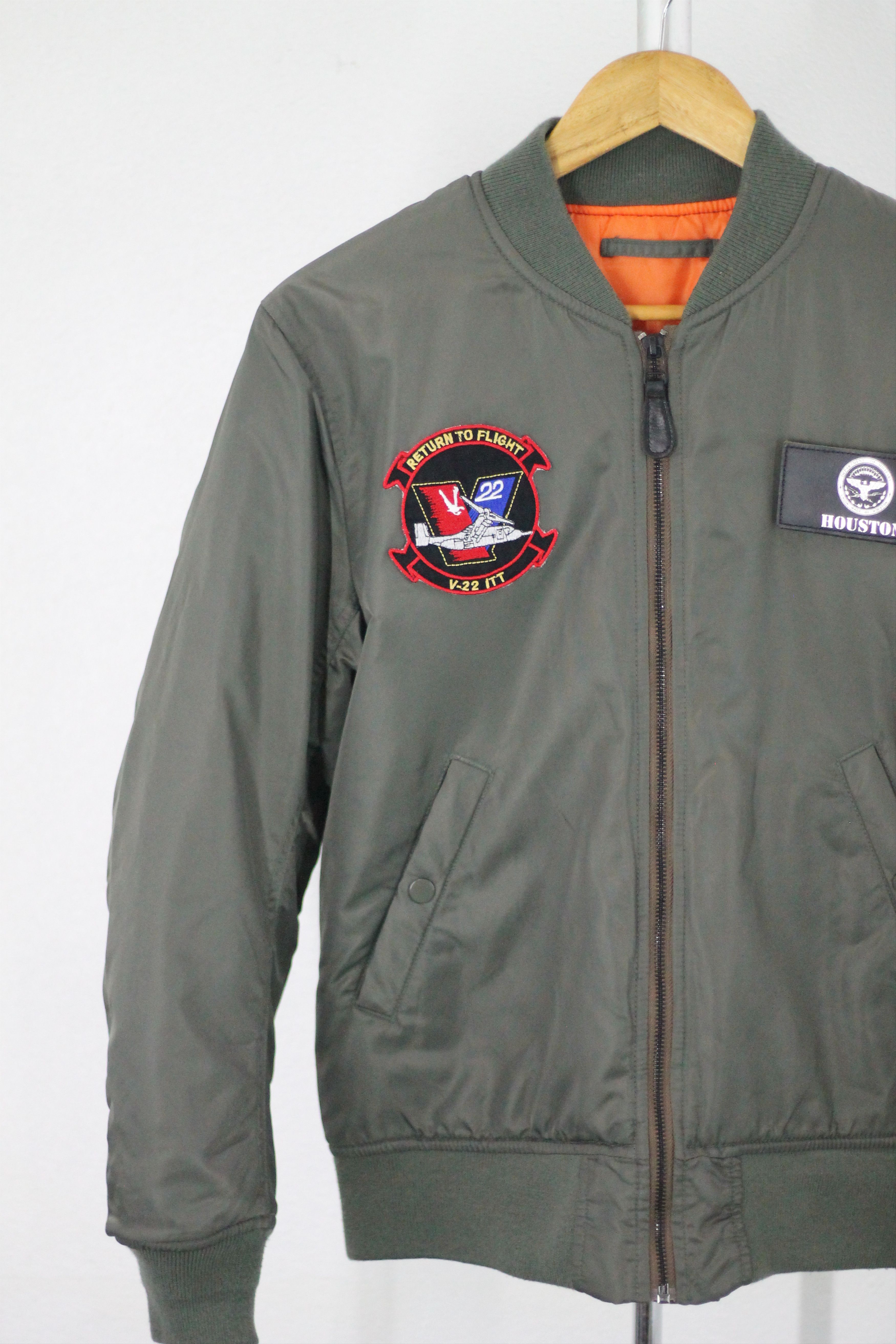 Japanese Brand HOUSTON U.S. Marine Corpes Bell Boeing Flight Bomber Jacket. Size US M / EU 48-50 / 2 - 4 Thumbnail