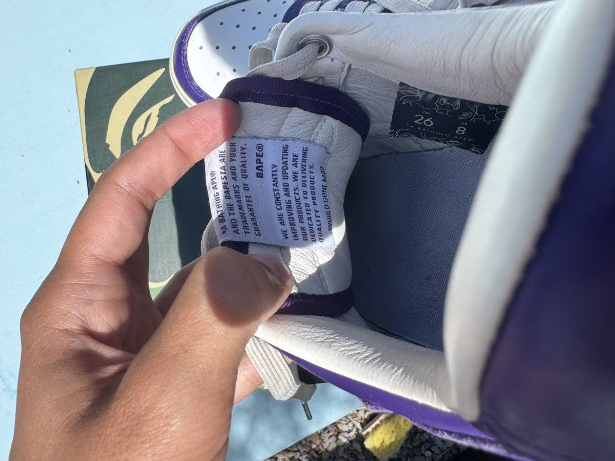 Bape A Bathing Ape Bape Sta White Purple (2022) Size US 8 / EU 41 - 11 Thumbnail