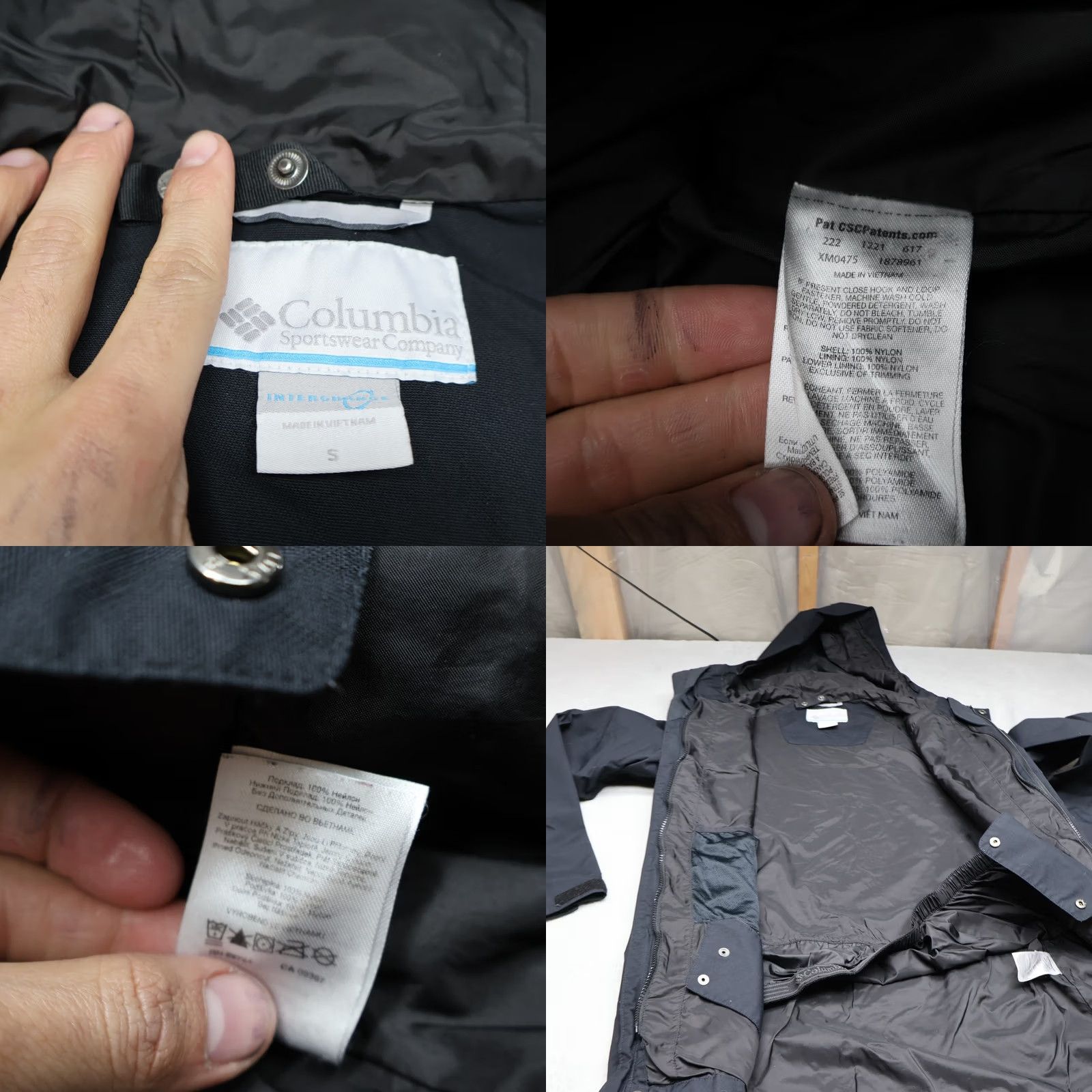Vintage Columbia Jacket Mens Small Black 3-in-1 Omni-Tech Shell Wind Rain Waterproof Hiking Outdoor Casual Travel Workwear Size US S / EU 44-46 / 1 - 8 Thumbnail