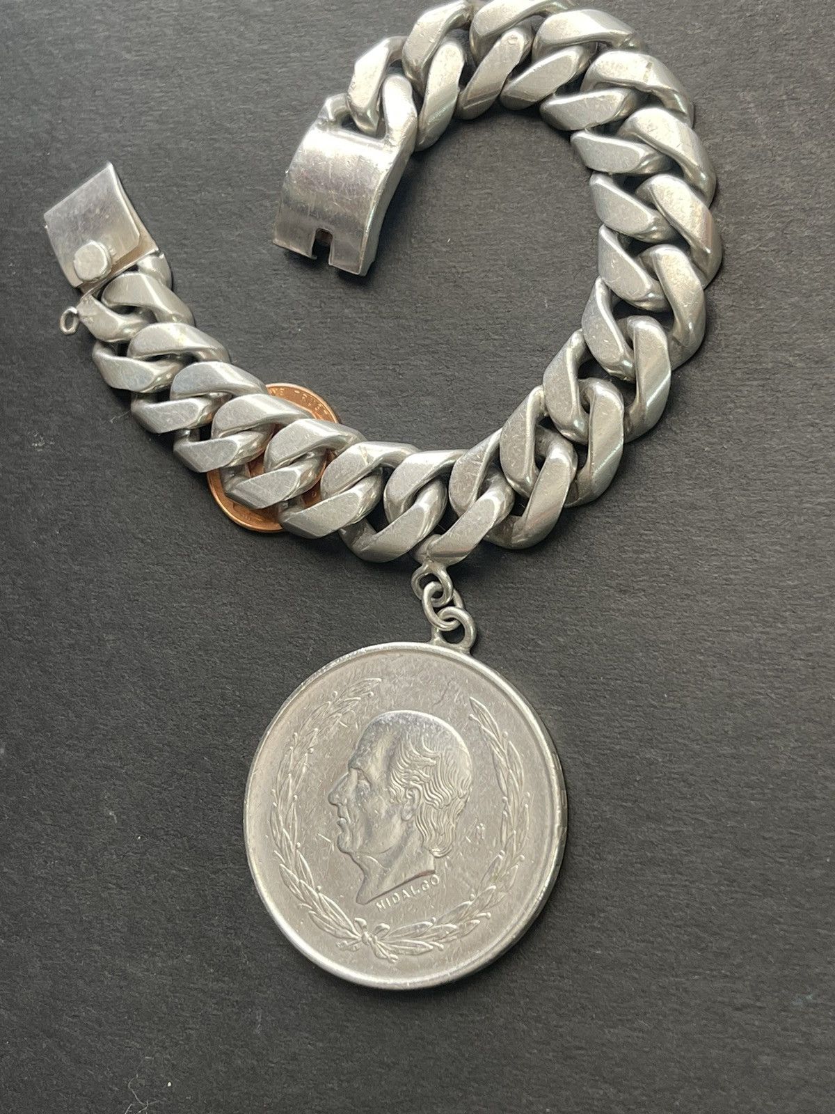 Vintage Mexican silver bracelet for him Size ONE SIZE - 5 Thumbnail