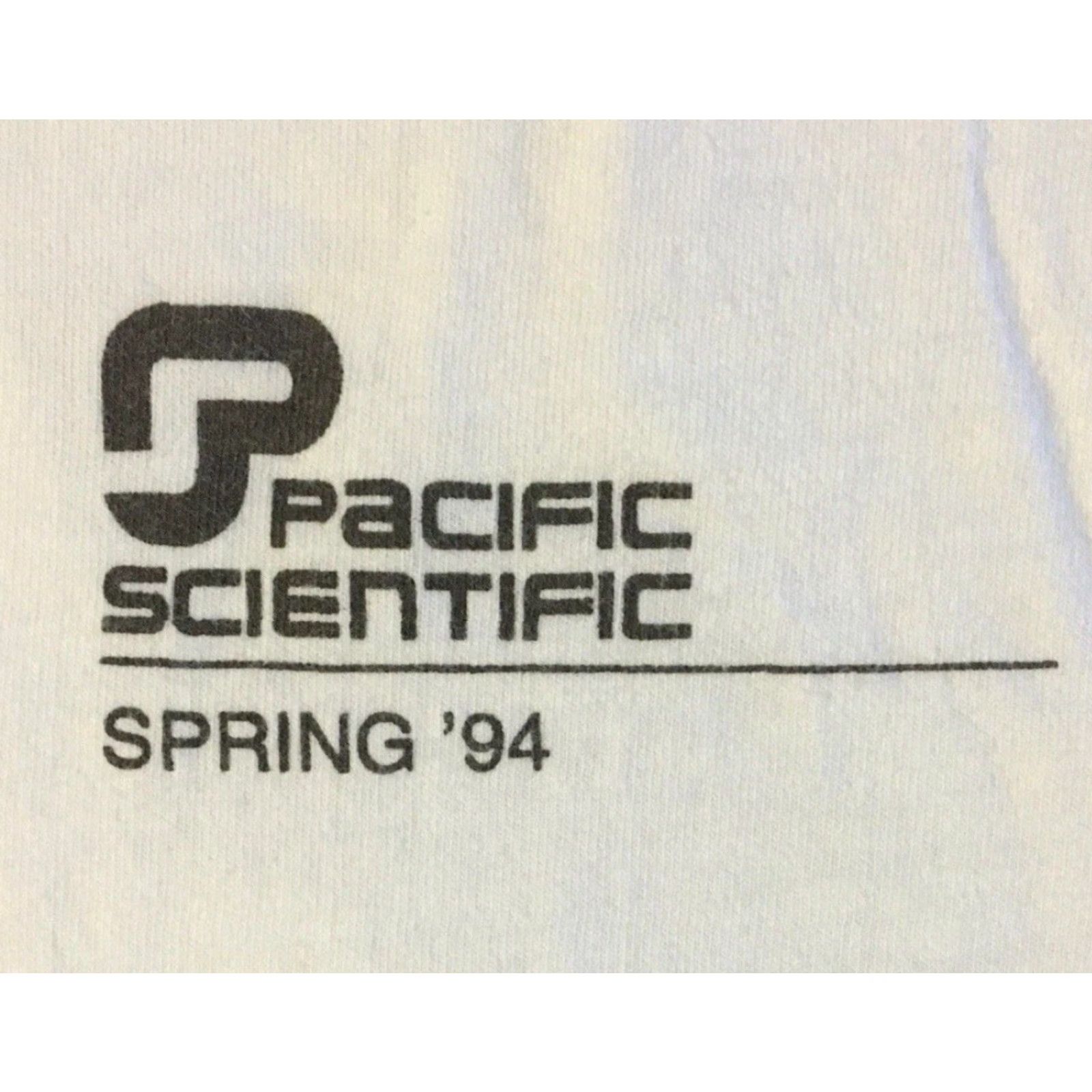 NASA VINTAGE Pacific Scientific Spaceship Shirt L White Men T-Shirt XS? Wait. Size US L / EU 52-54 / 3 - 4 Thumbnail