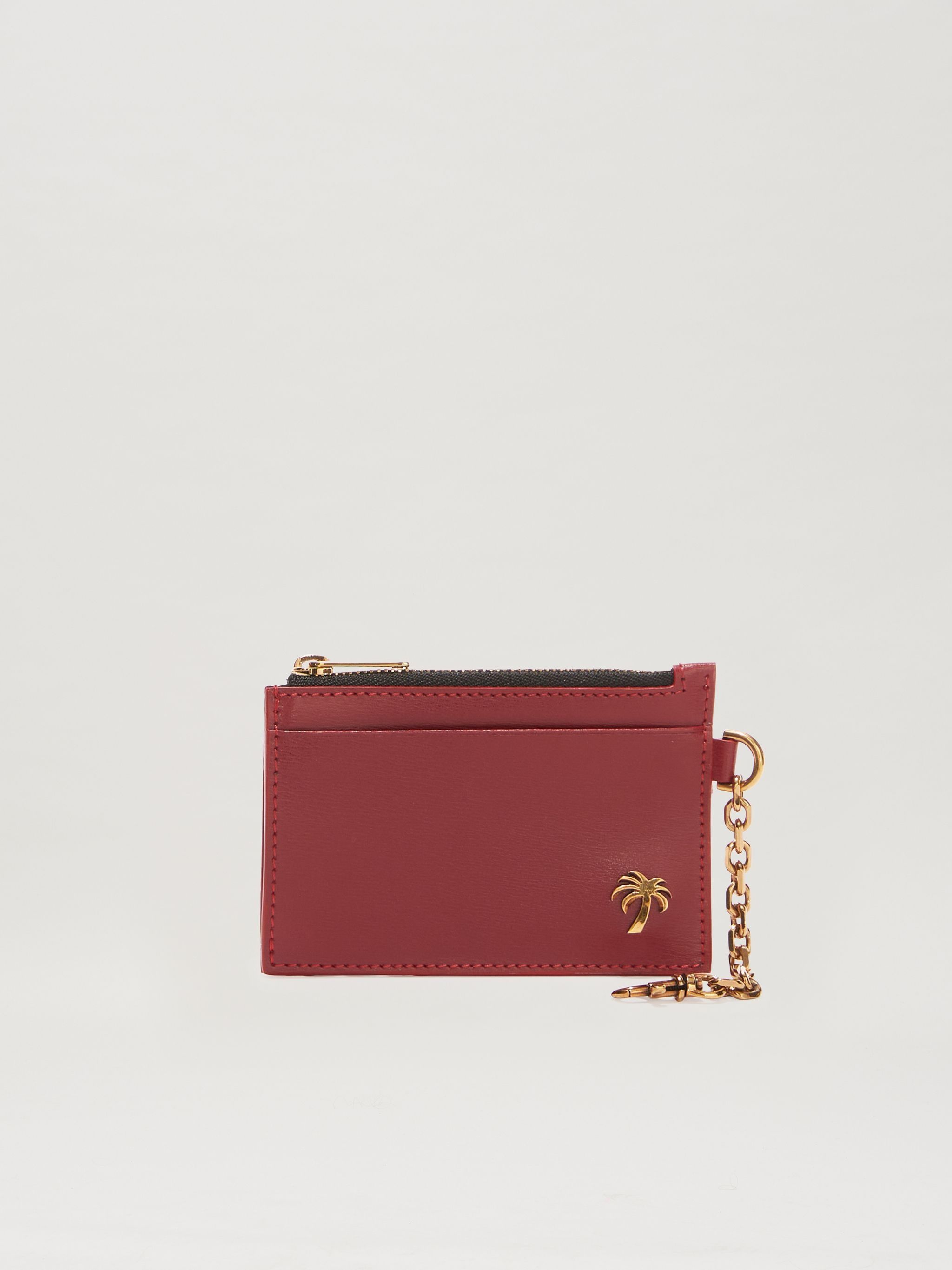 Palm Angels o1gr1nt0425 Size: OS / Beach Chain Card Holder in Ruby Gold Size ONE SIZE - 1 Thumbnail