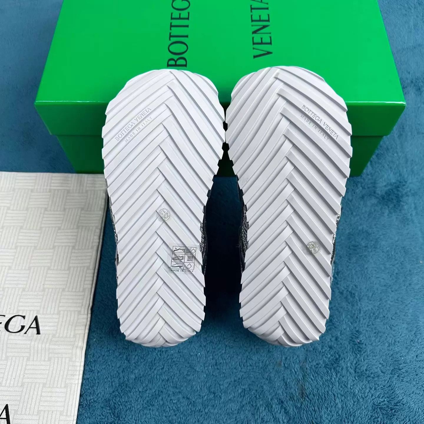 Bottega Veneta Bv Orbit Mesh Low-Top Sneakers Silver White 36 Size US 5.5 / IT 35.5 - 5 Thumbnail