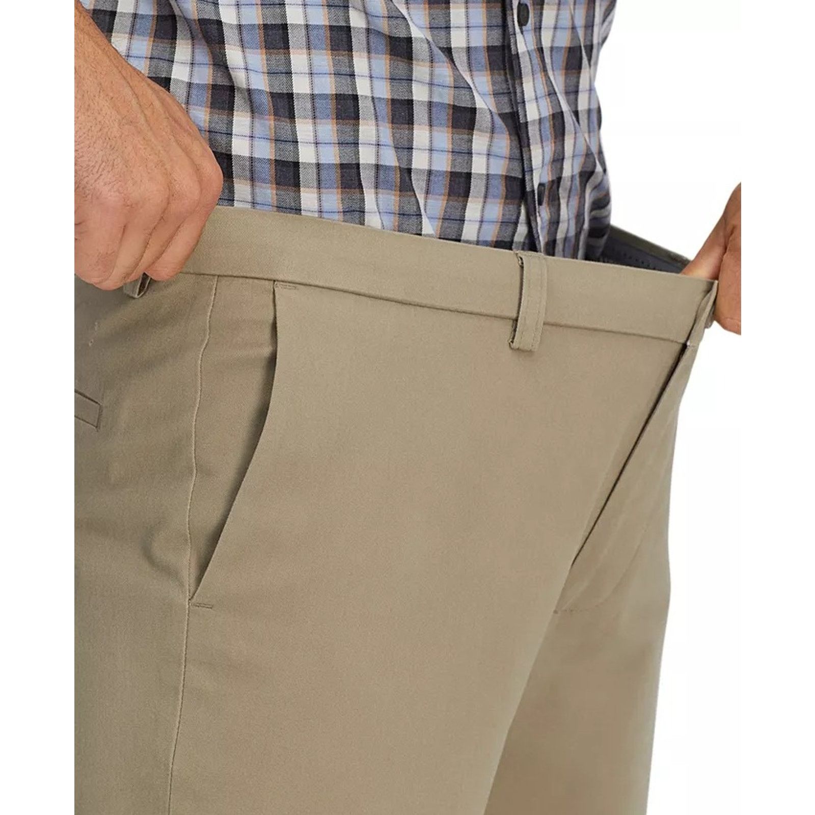 Haggar Haggar Men's Medium Khaki Soft Chino Dress Pants Size 34x29 Size US 34 / EU 50 - 5 Thumbnail