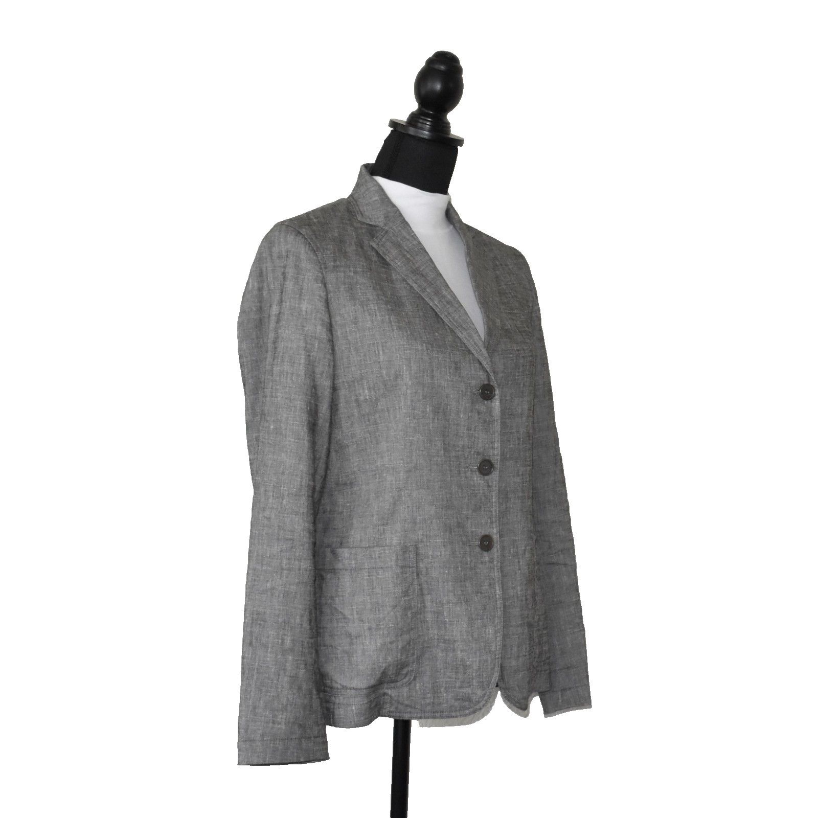 Theory THEORY Shark Skin Crunch Linen Blend Double Vent Blazer Sz 4 Size S / US 4 / IT 40 - 2 Thumbnail