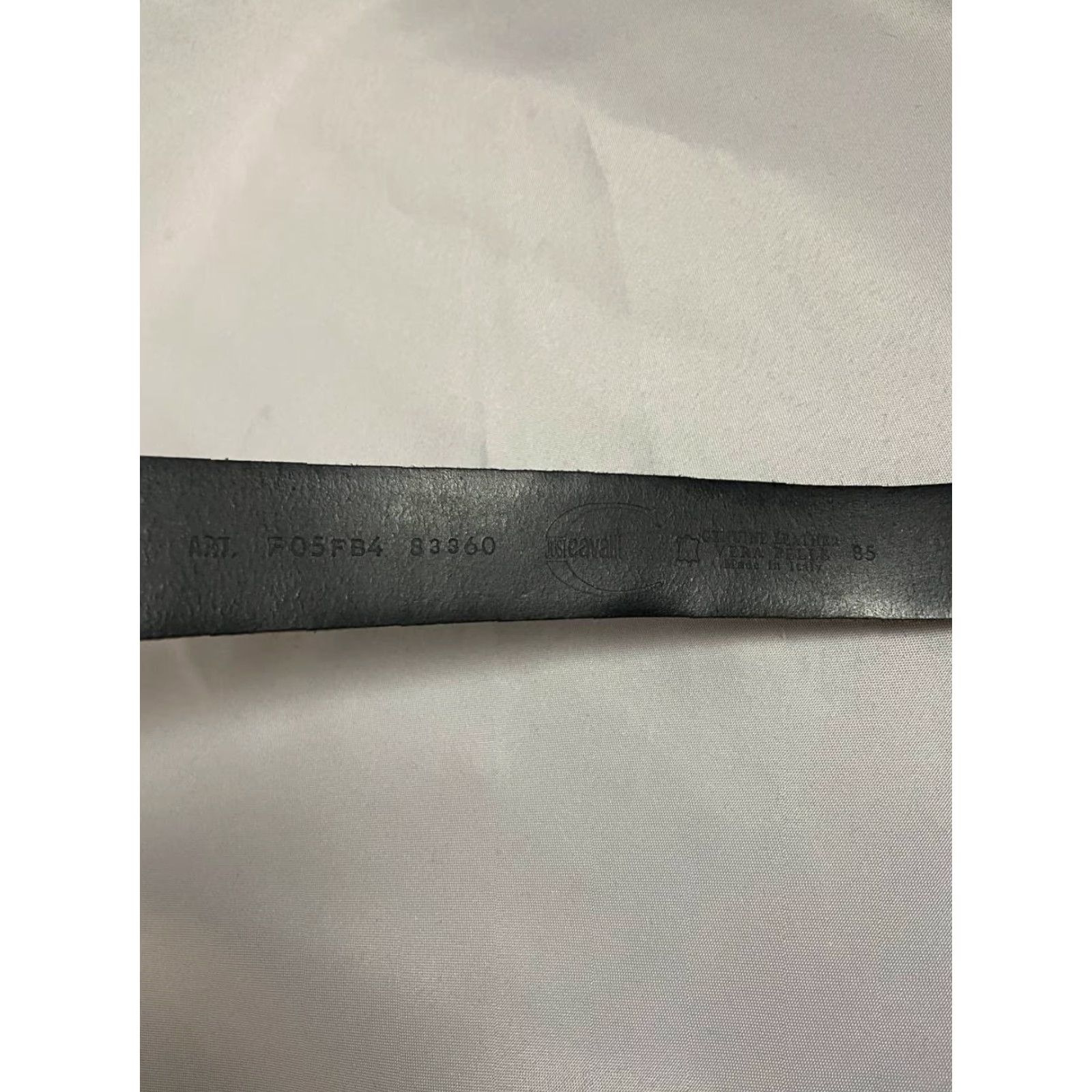 Roberto Cavalli Roberto Cavalli Belt Womens Logo Belt Black Leather Classic Adjustable - One Size, Regular, Buckle, Dress Belt, Italy - Brand Womens Size ONE SIZE - 5 Thumbnail