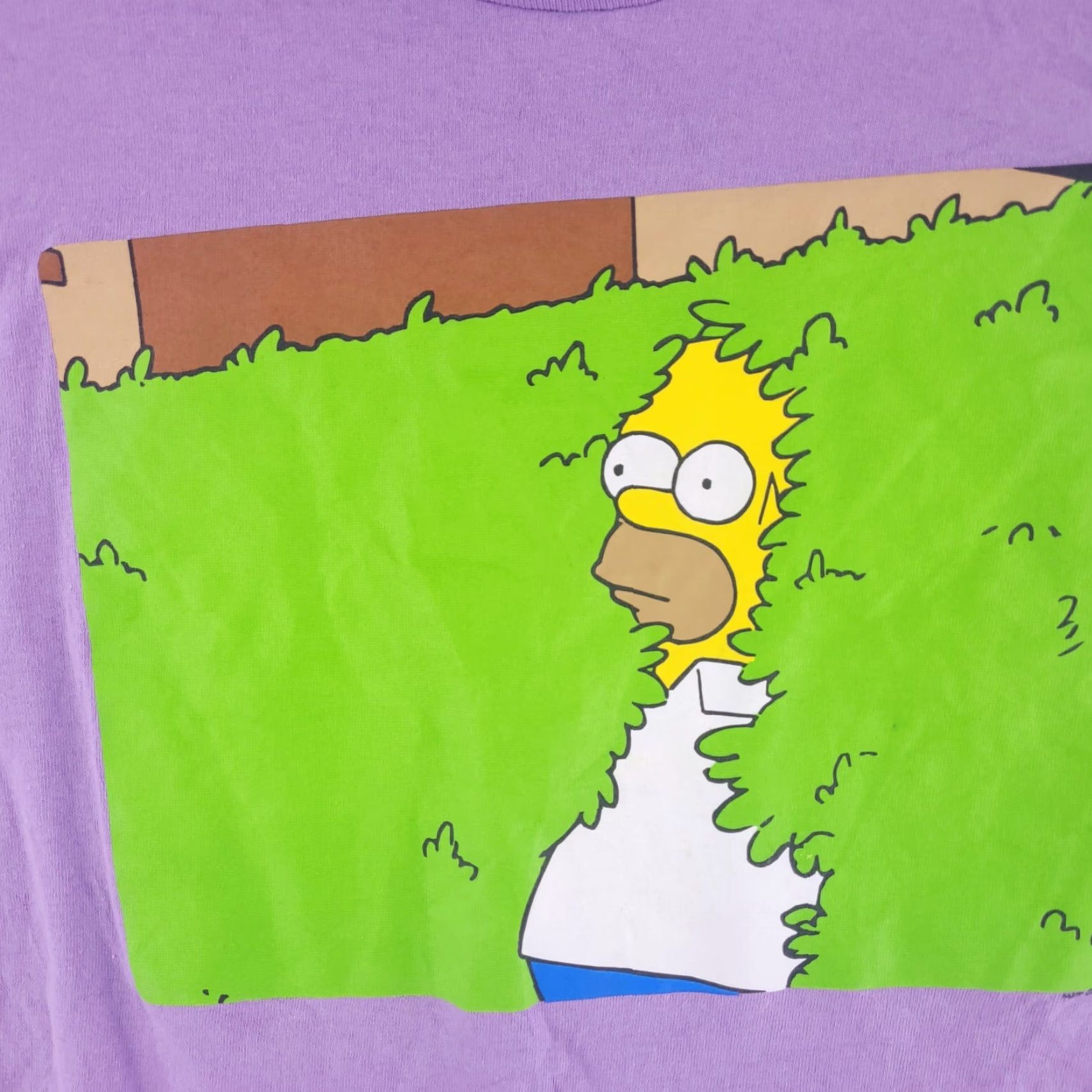 Vintage The Simpsons Shirt Mens Large Purple Meme Homer Bushes Short Sleeve SLim fit Size US L / EU 52-54 / 3 - 2 Thumbnail