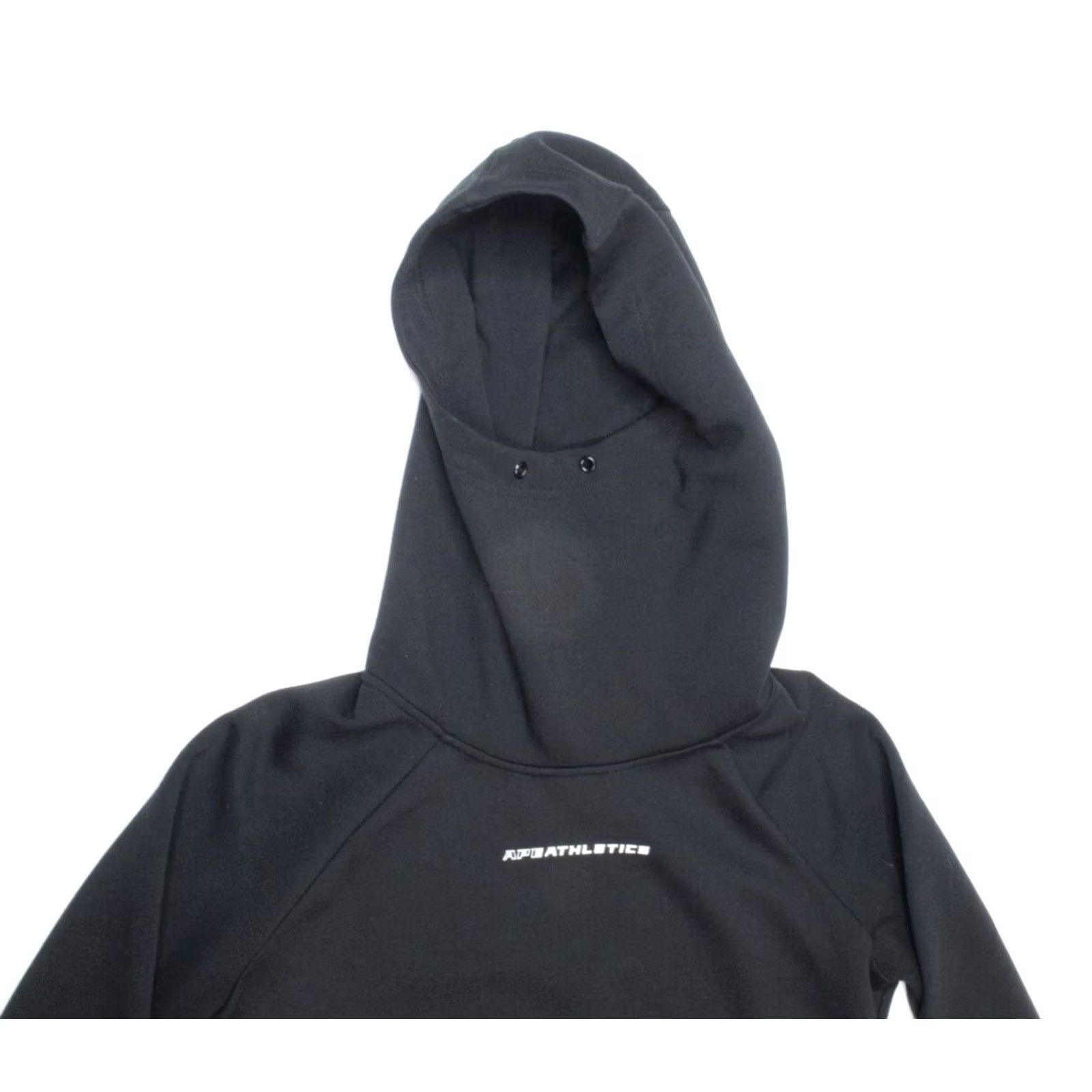 Vintage Ape Athletics Hoodie Womens L Black Scuba Neck Pullover Long Sleeve Gym Active Size L / US 10 / IT 46 - 2 Thumbnail
